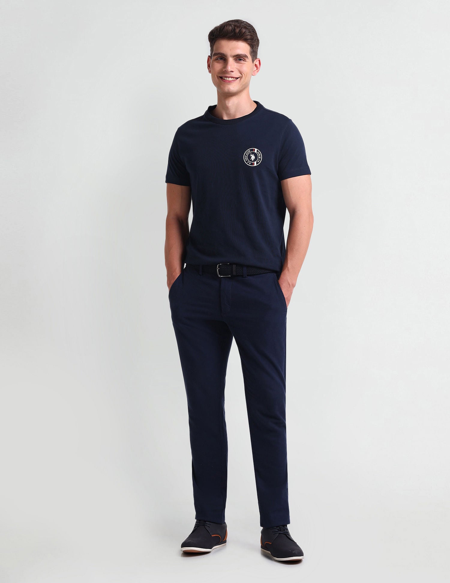 Muscle Fit Cotton T-Shirt Navy - U.S. POLO ASSN. | Large