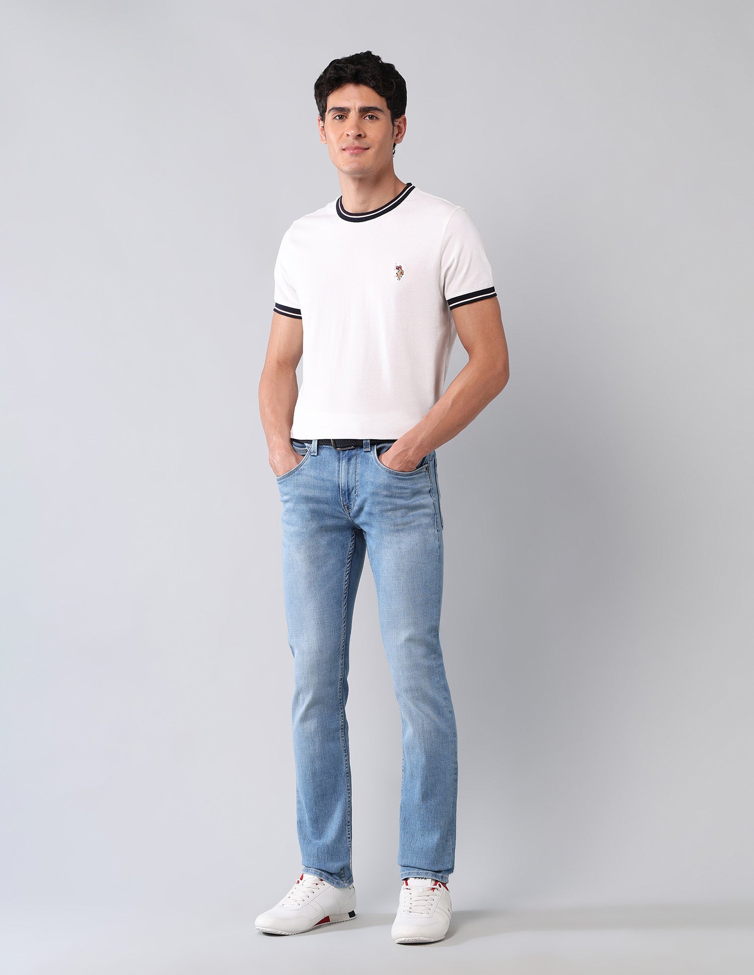 Regallo Skinny Fit Super Stretch Jeans Light Blue - U.S. POLO ASSN. | Large