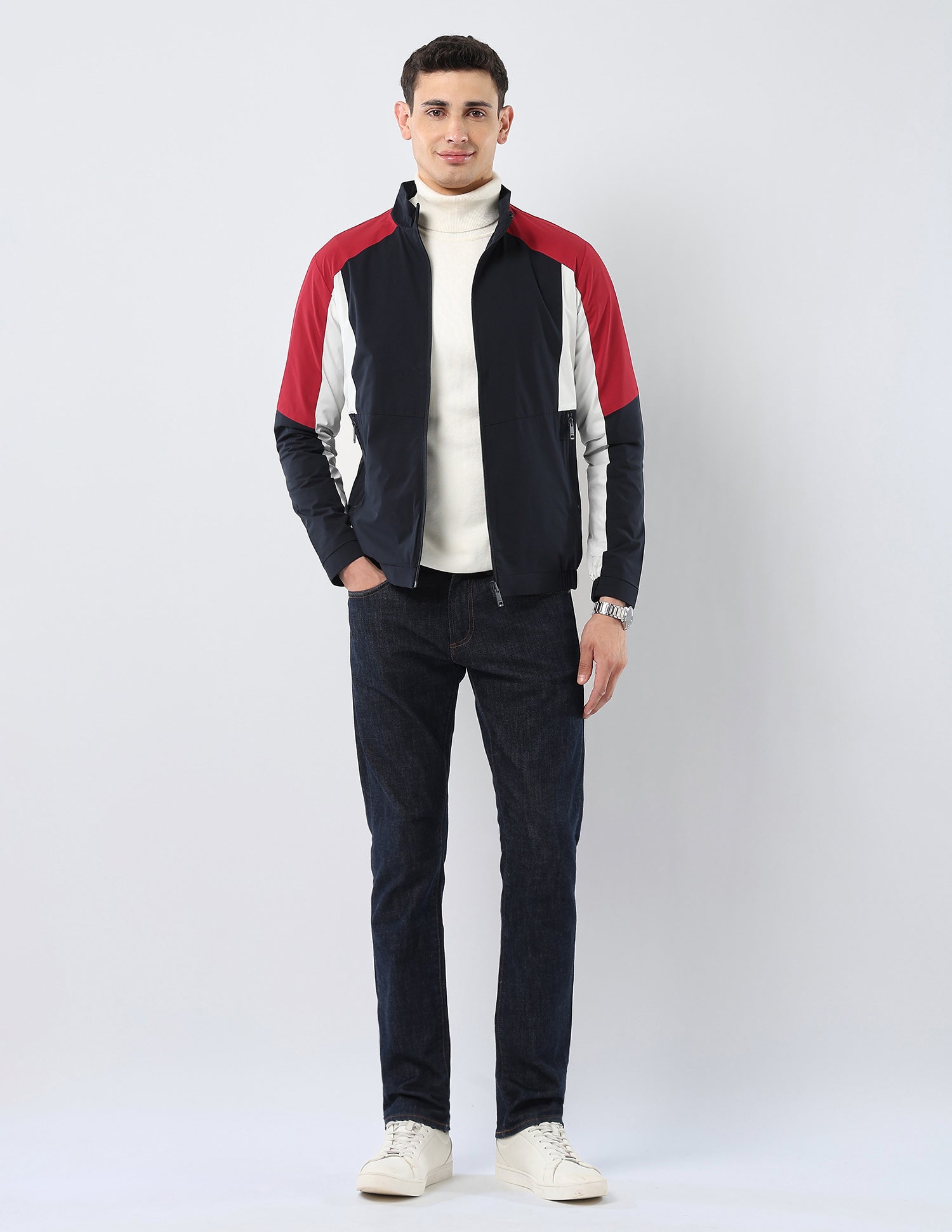 Colour Blocked Reversible Jacket Navy - U.S. POLO ASSN. | Large