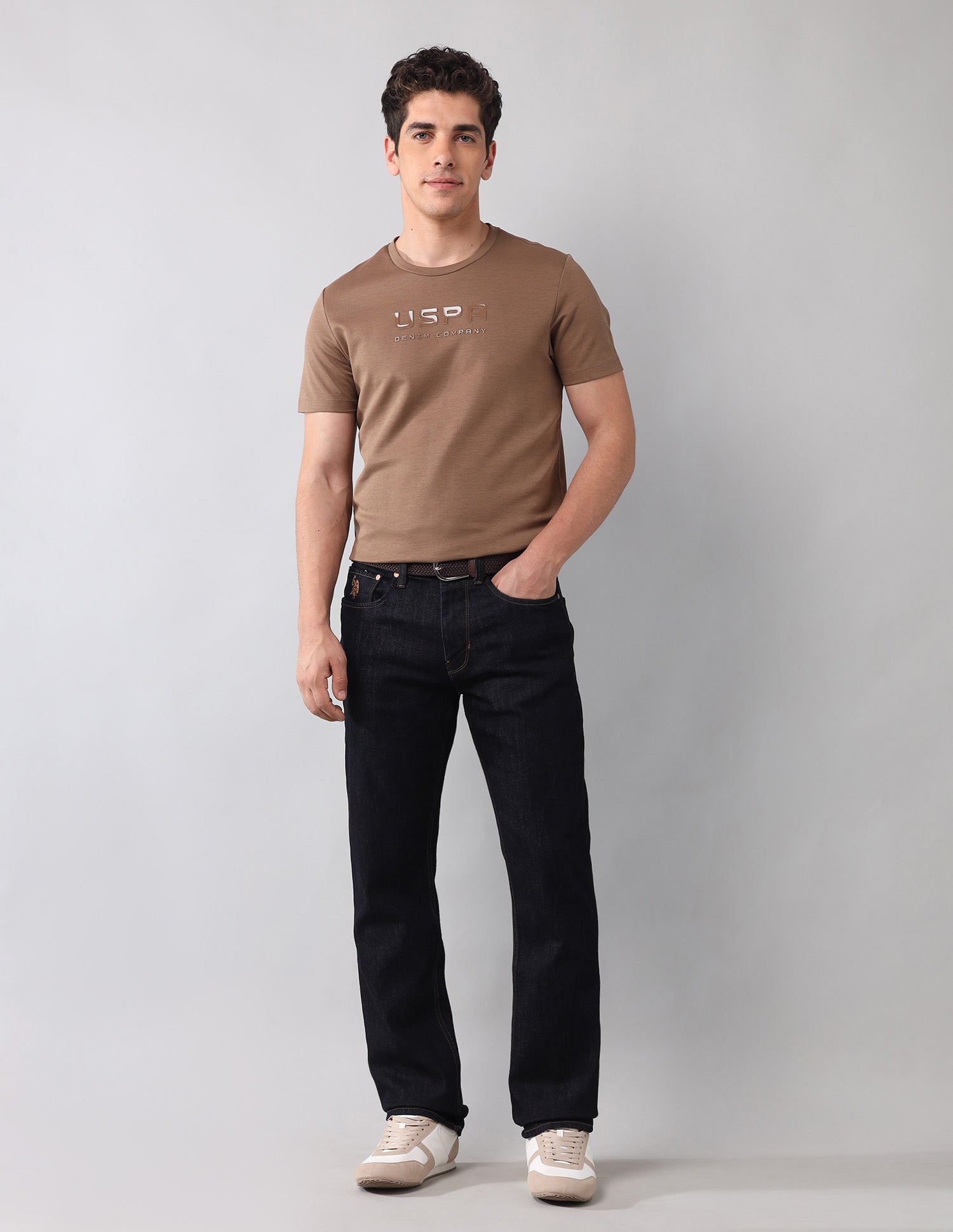 Harold Slim Straight Fit Ultra Soft Jeans Rinse - U.S. POLO ASSN. | Large