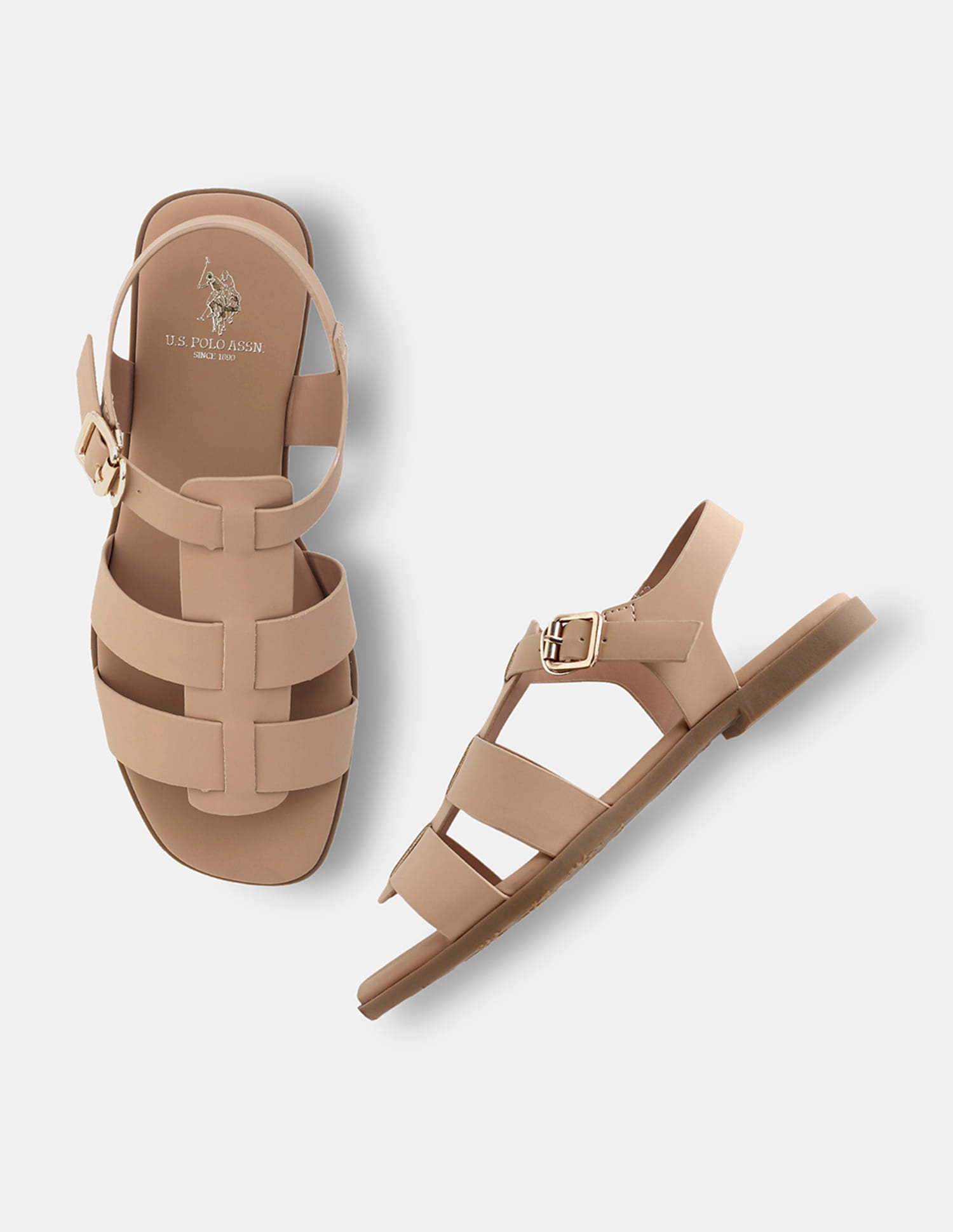 Edrien Buckle Sandals Tan - U.S. Polo Assn. India | Large