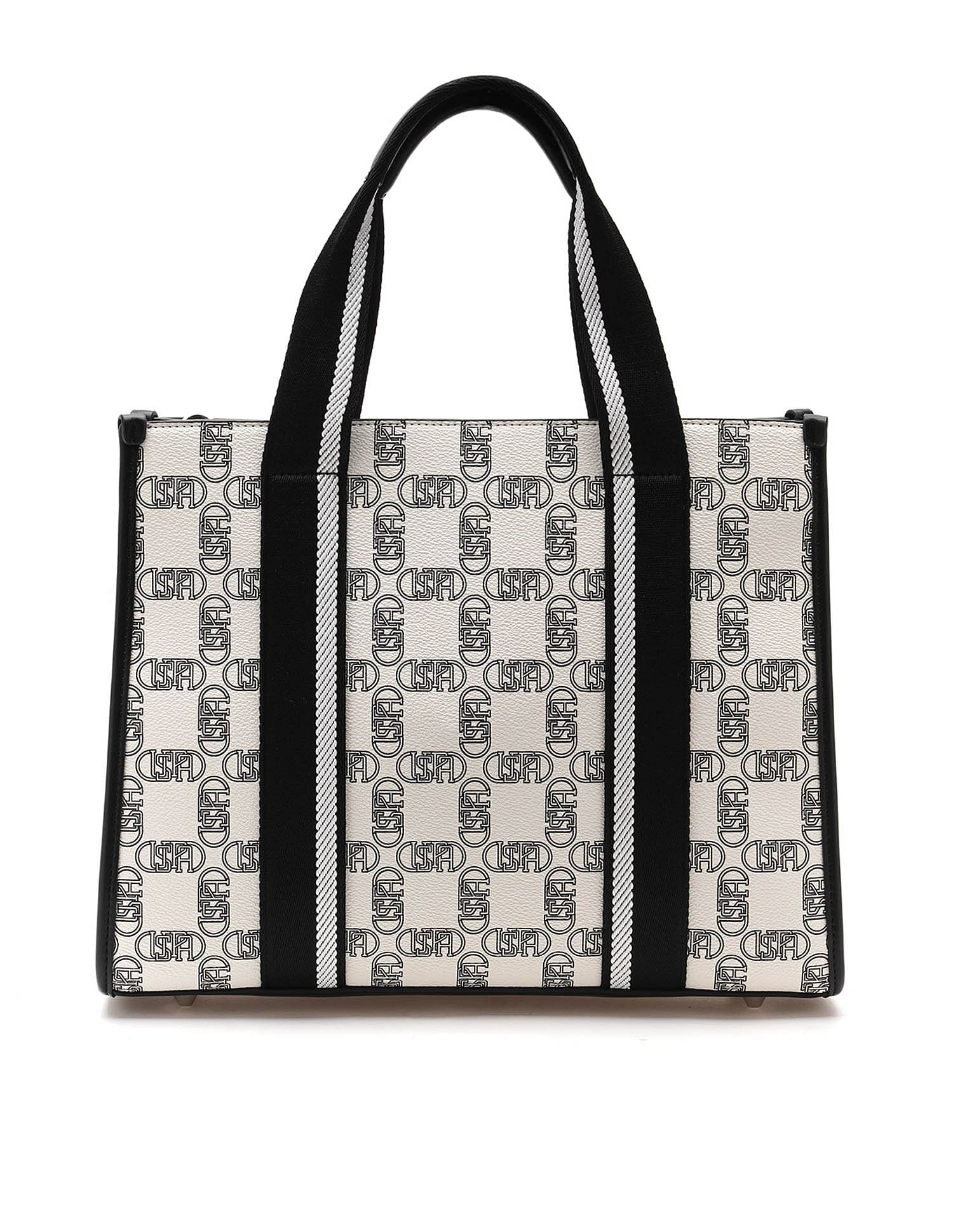 Monogram Mendy Satchel Bag Off White - U.S. POLO ASSN. | Large