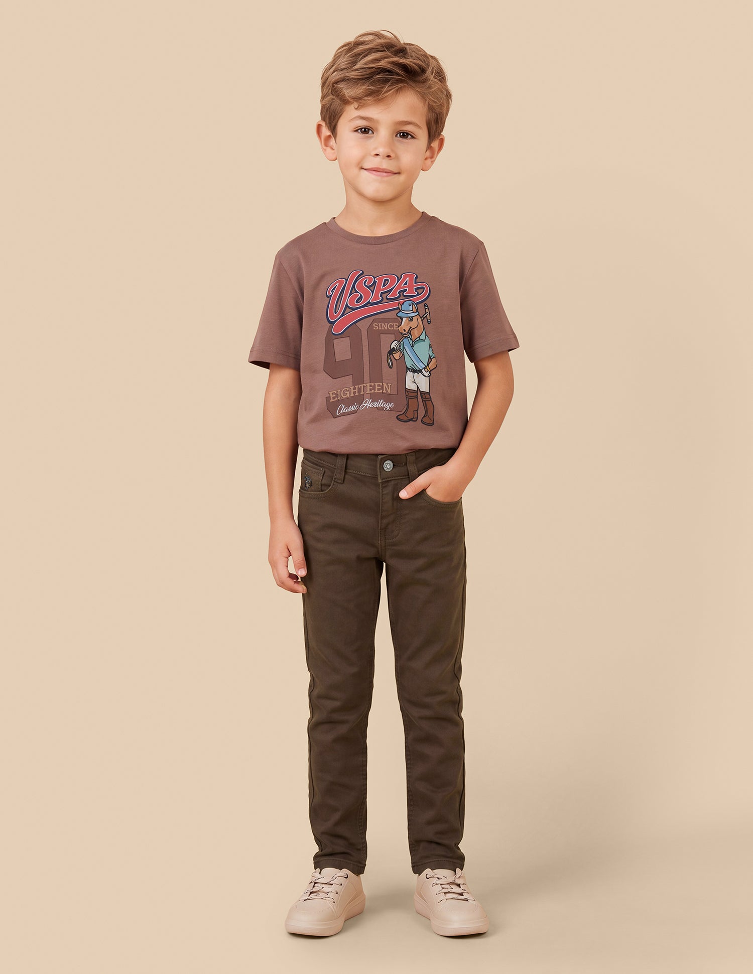 Slim Fit Brown Jeans Choco - U.S. Polo Assn. India | Large