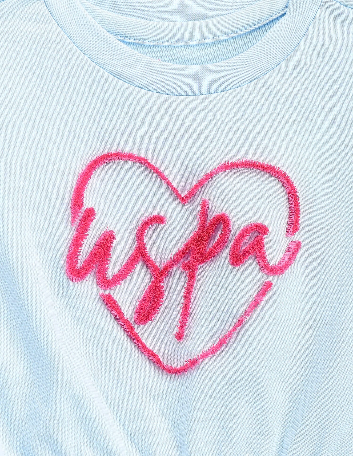 Girls Raised Logo T-Shirt Light Blue - U.S. POLO ASSN. | Large