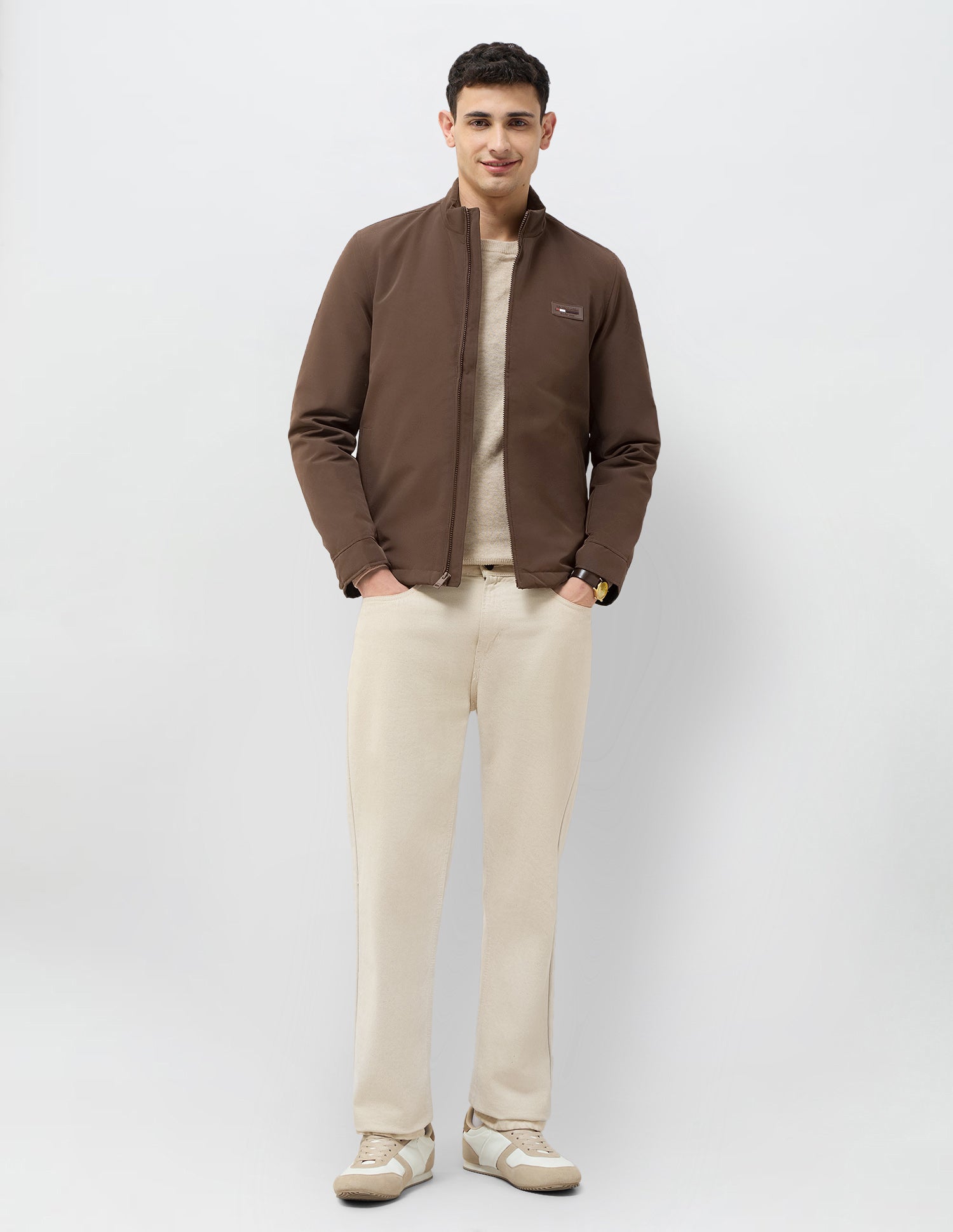 Solid Regular Fit Jacket Dark Brown - U.S. POLO ASSN. | Large