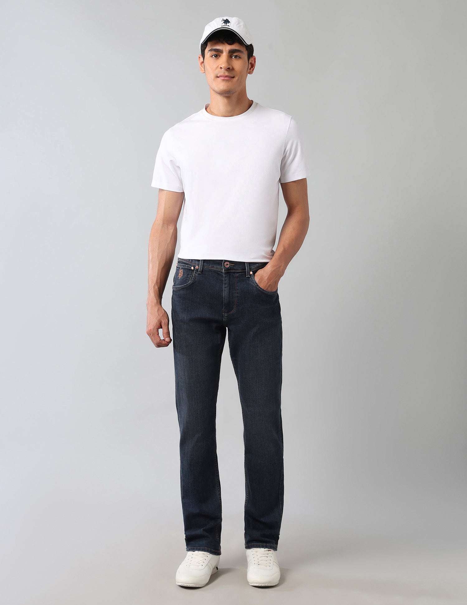 Brandon Slim Tapered Fit Blue Ultra Soft Jeans Blue - U.S. Polo Assn. India | Large
