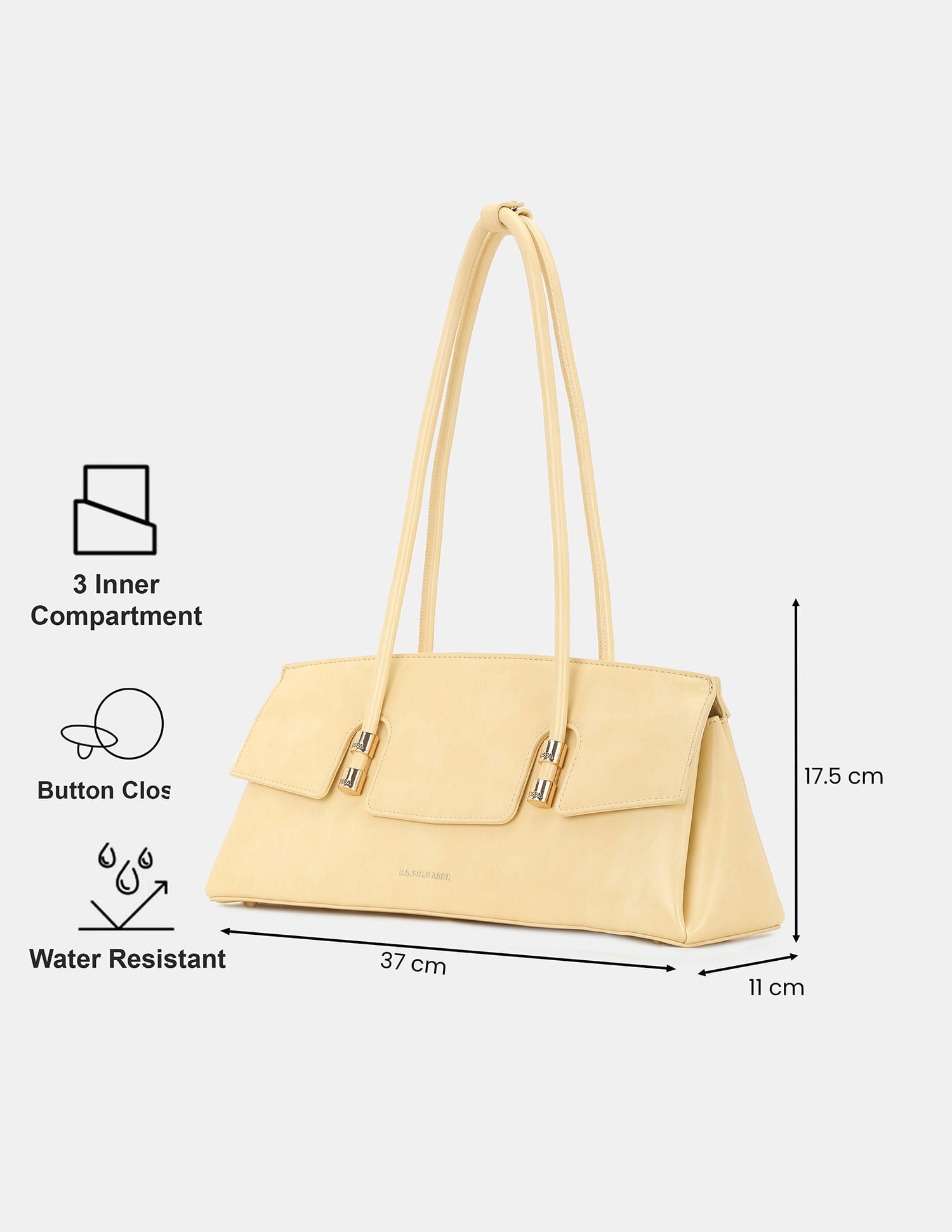 Women Bambi Shoulder Bag for Women Beige - U.S. POLO ASSN. | Large