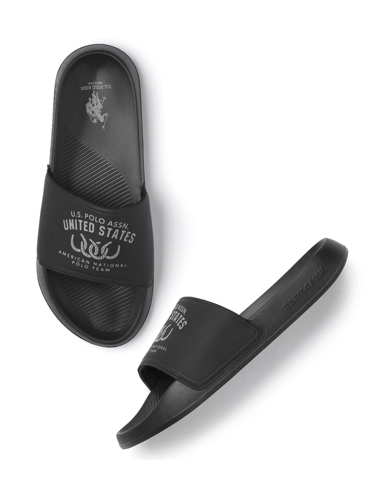 Men Toni Sliders Black - U.S. Polo Assn. India | Large