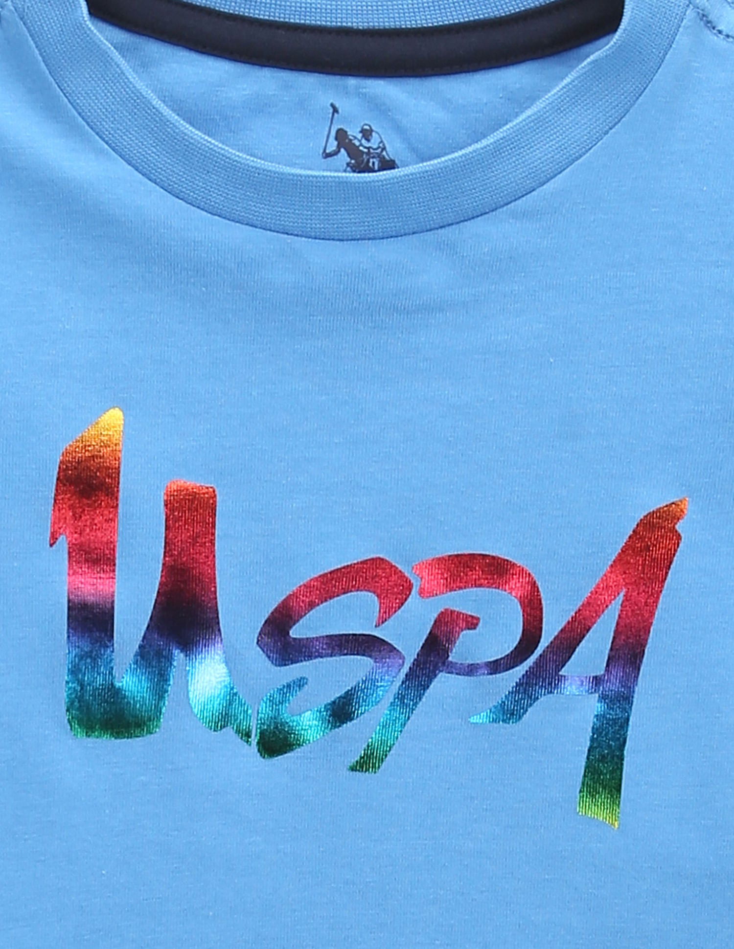 Boys Typographic Print T-Shirt Blue - U.S. POLO ASSN. | Large