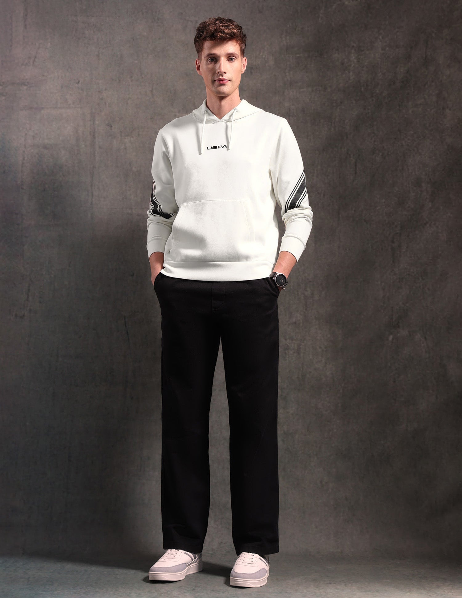 Black & Gold Regular Fit Sweatshirt Ivory - U.S. POLO ASSN. | Large