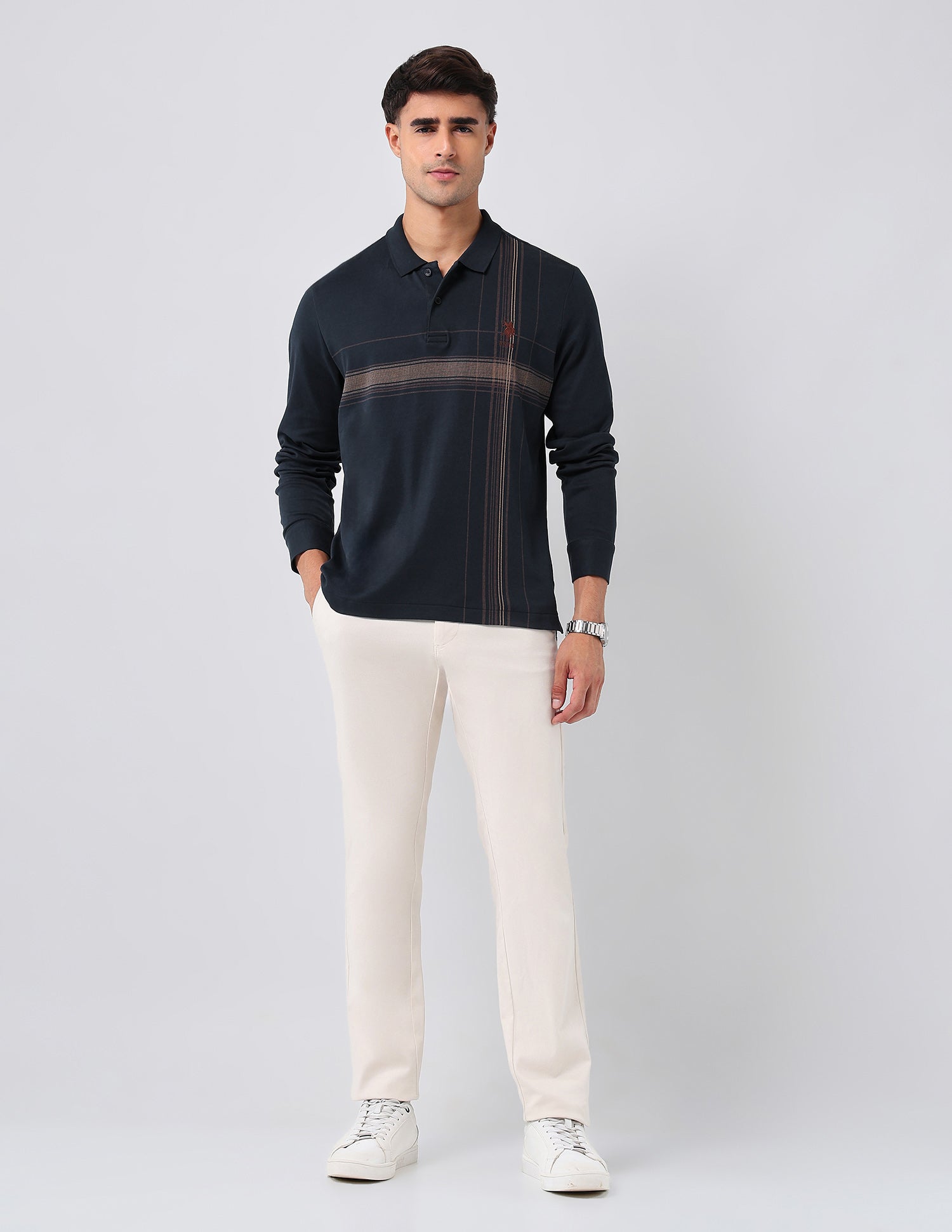 Checked Regular Fit Polo Shirt Navy - U.S. POLO ASSN. | Large