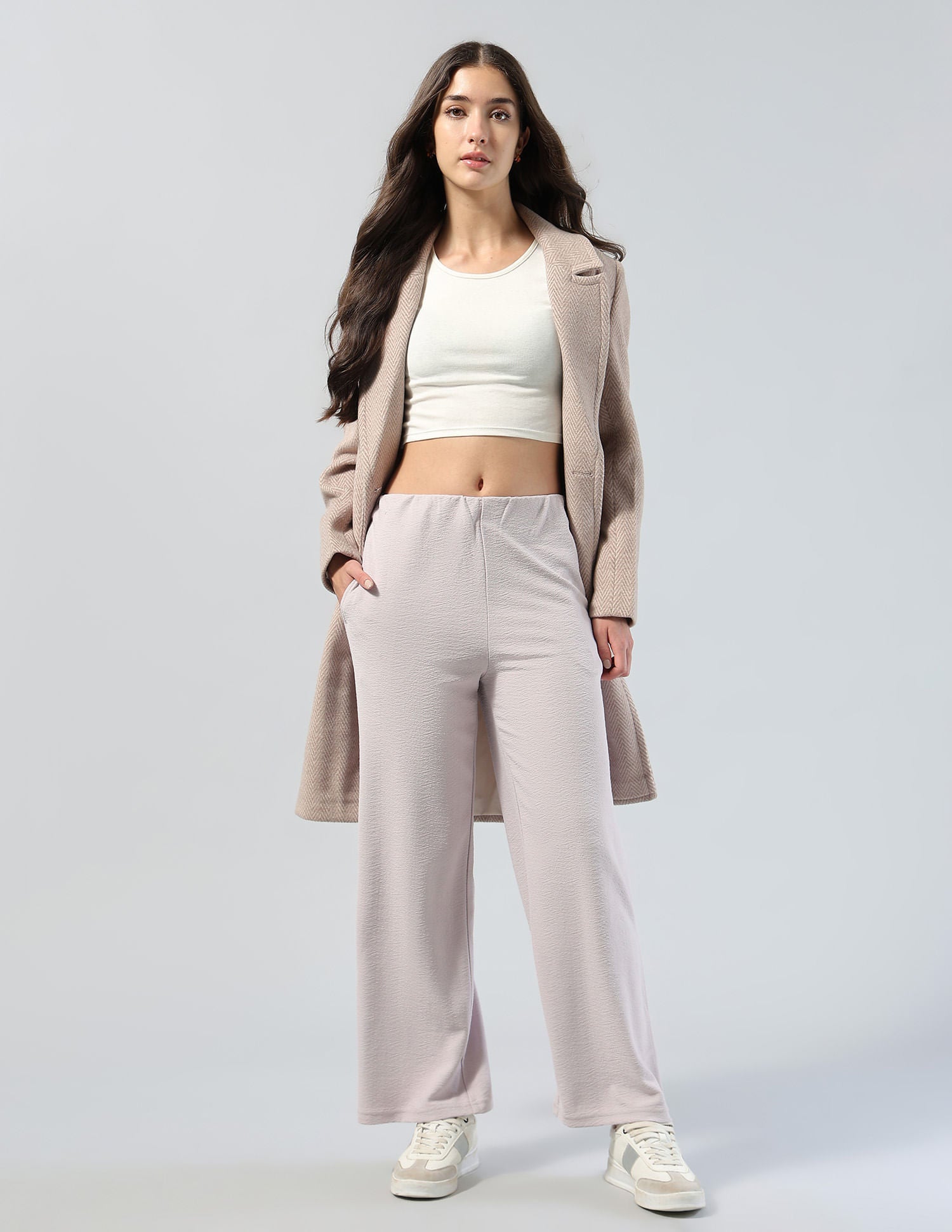 Textured Straight Fit Lounge Trousers Pink - U.S. POLO ASSN. | Large