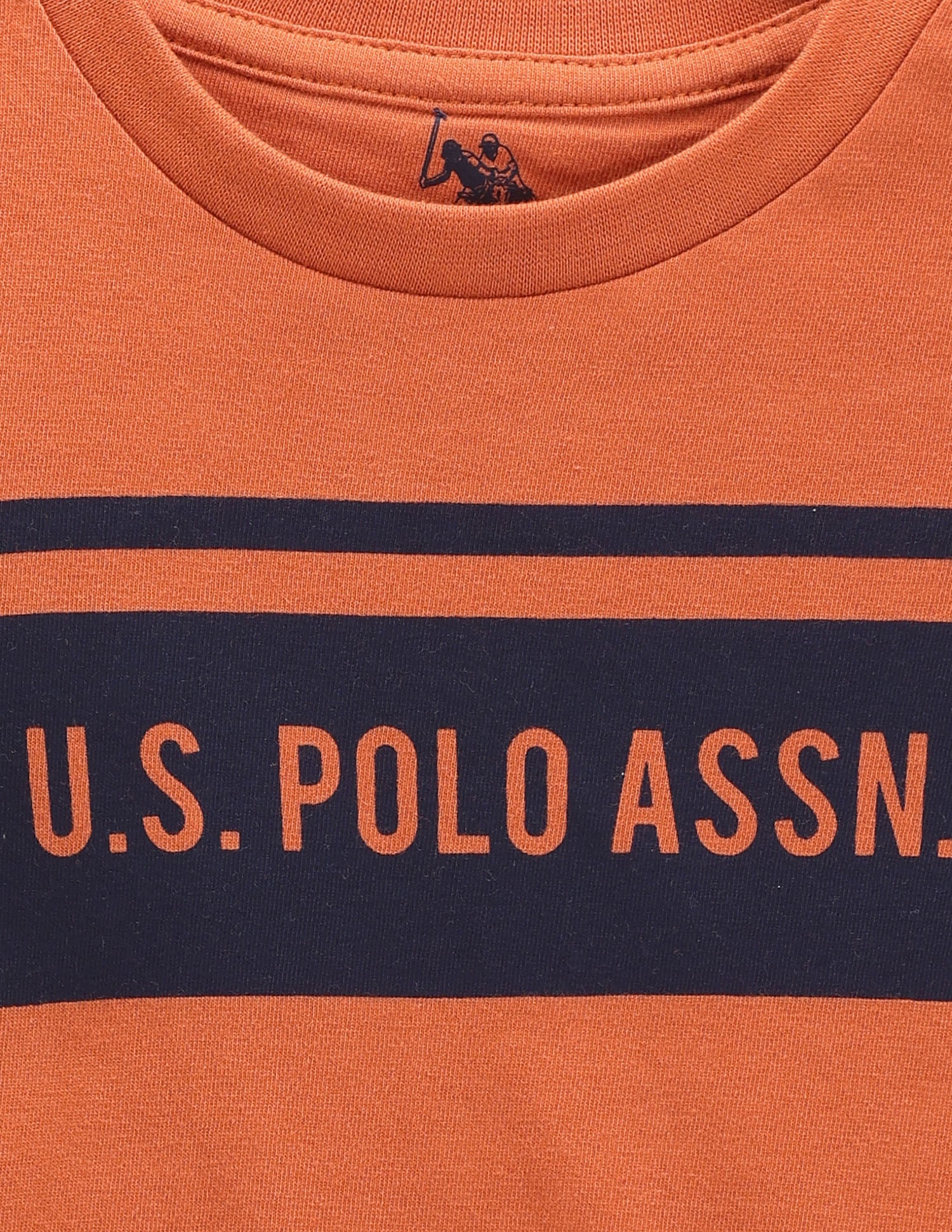 Boys Pure Cotton T-Shirt Rust - U.S. POLO ASSN. | Large