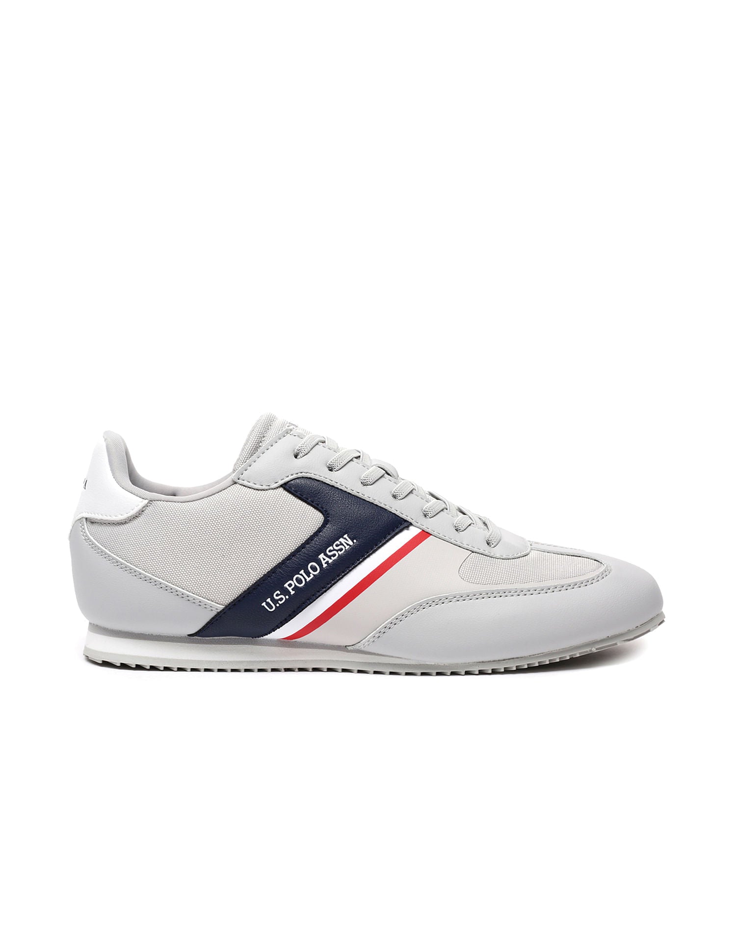 Panelled Lace Up Adler 2.0 Sneakers Grey - U.S. Polo Assn. India | Large