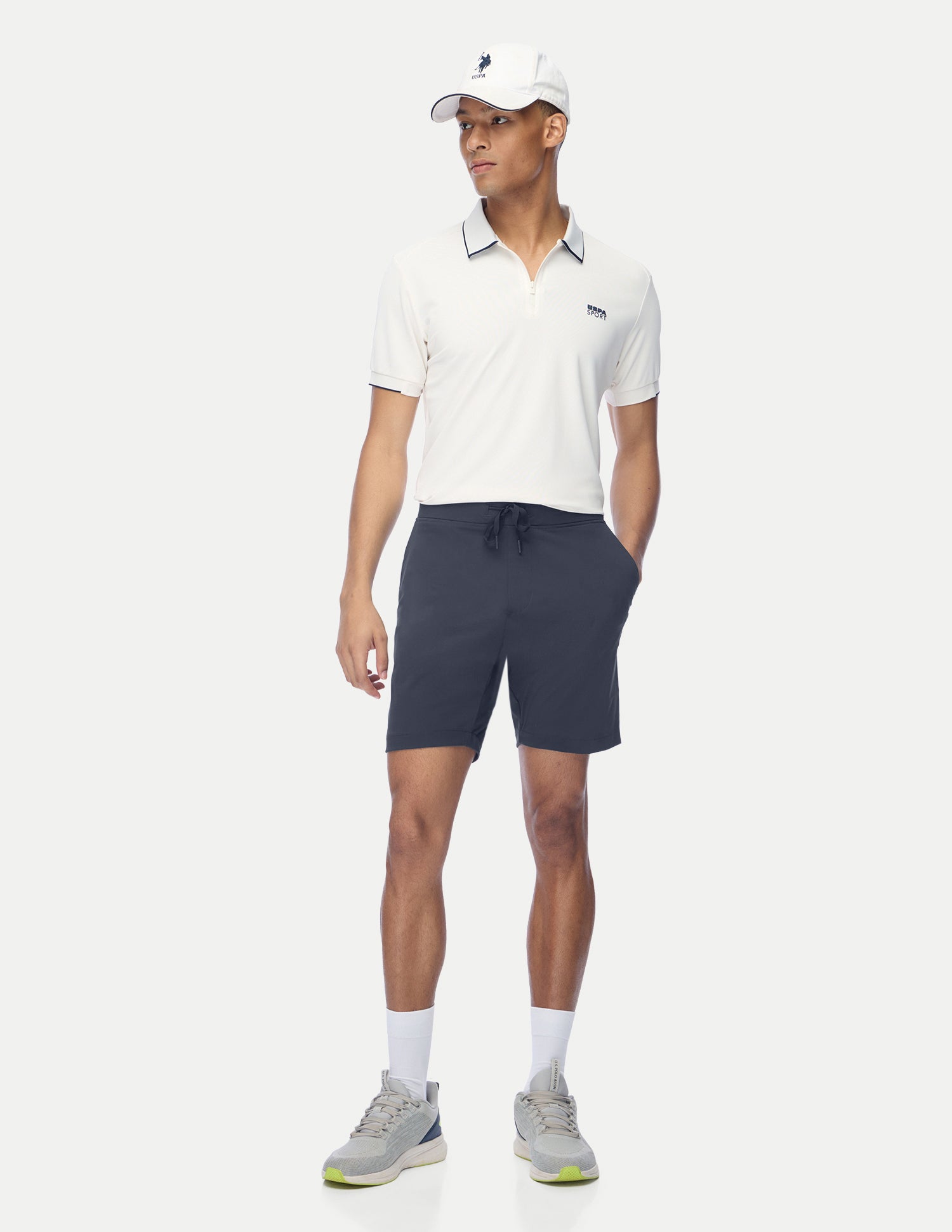 Mid Rise Regular Fit Active Shorts Navy - U.S. Polo Assn. India | Large