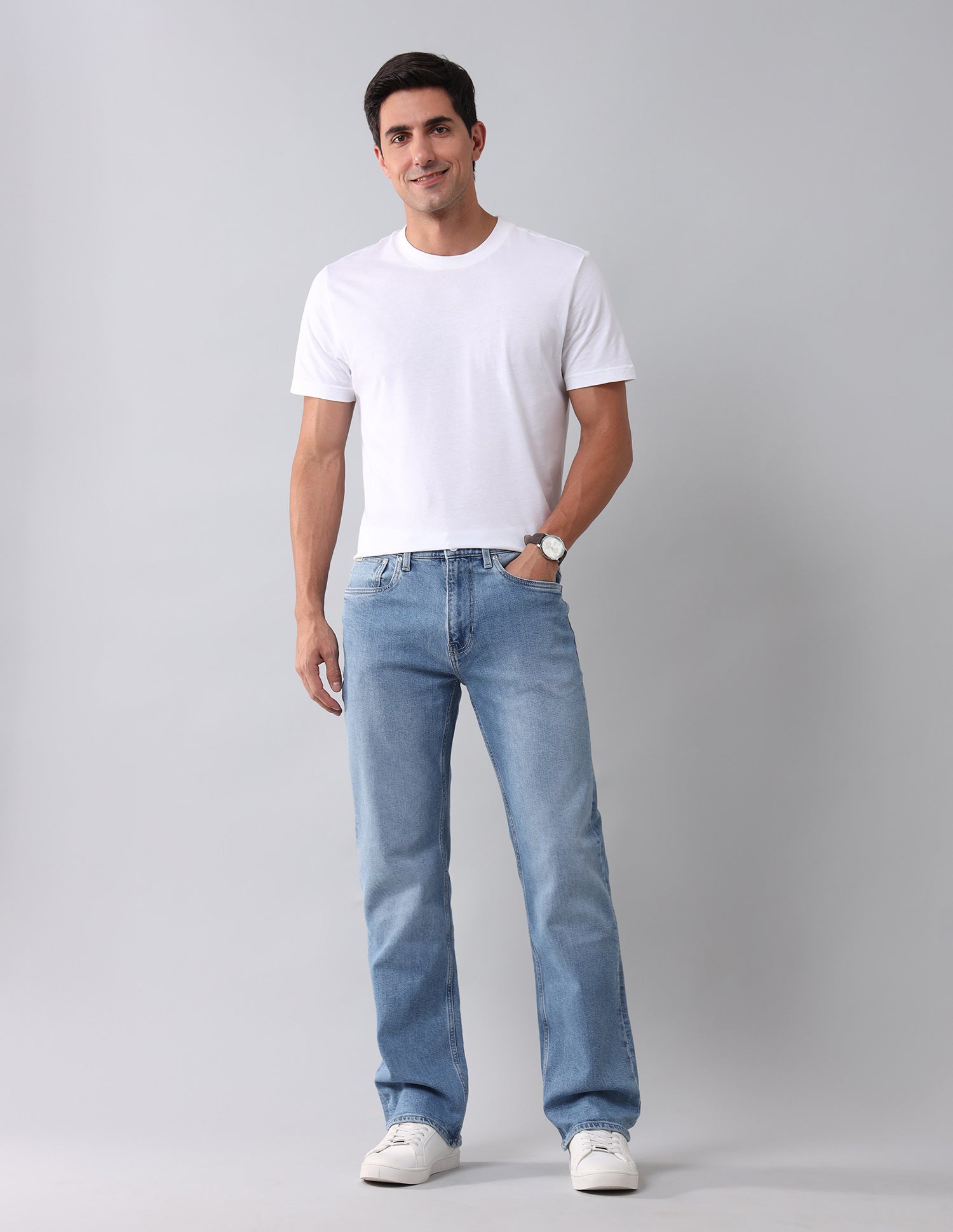 Connor Bootcut Fit Blue Jeans Light Wash - U.S. Polo Assn. India | Large