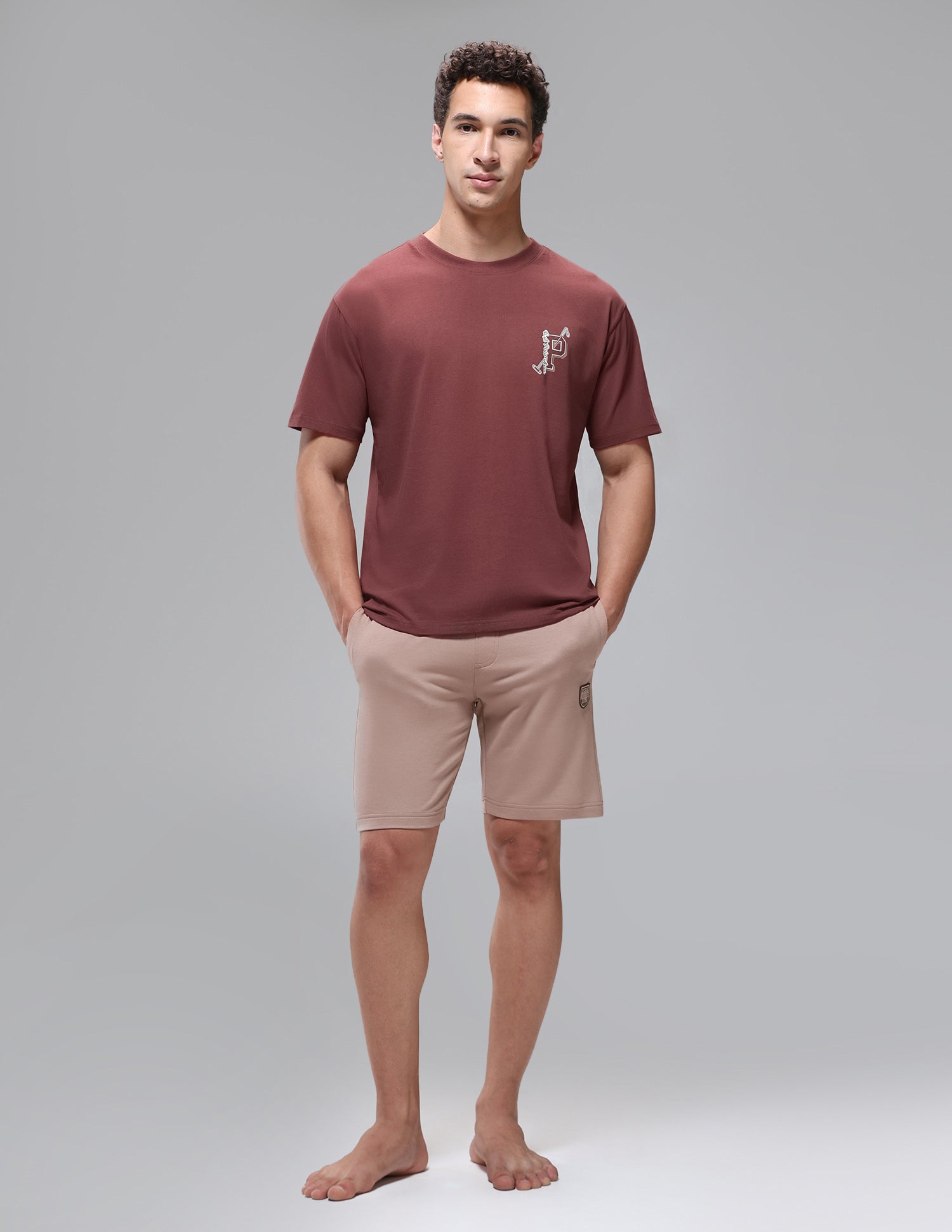 Regular Shape Retention OEE16 Lounge T-Shirt Sable - U.S. Polo Assn. India | Large
