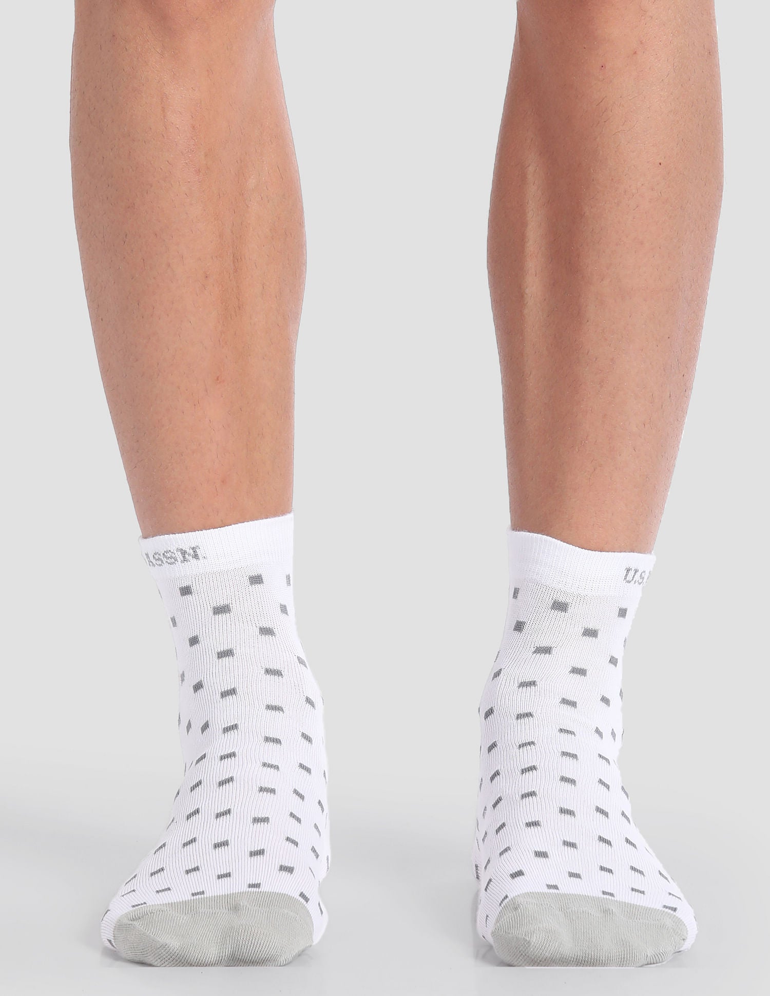 Ankle Length I646 Socks - Pack Of 3 White - U.S. Polo Assn. India | Large