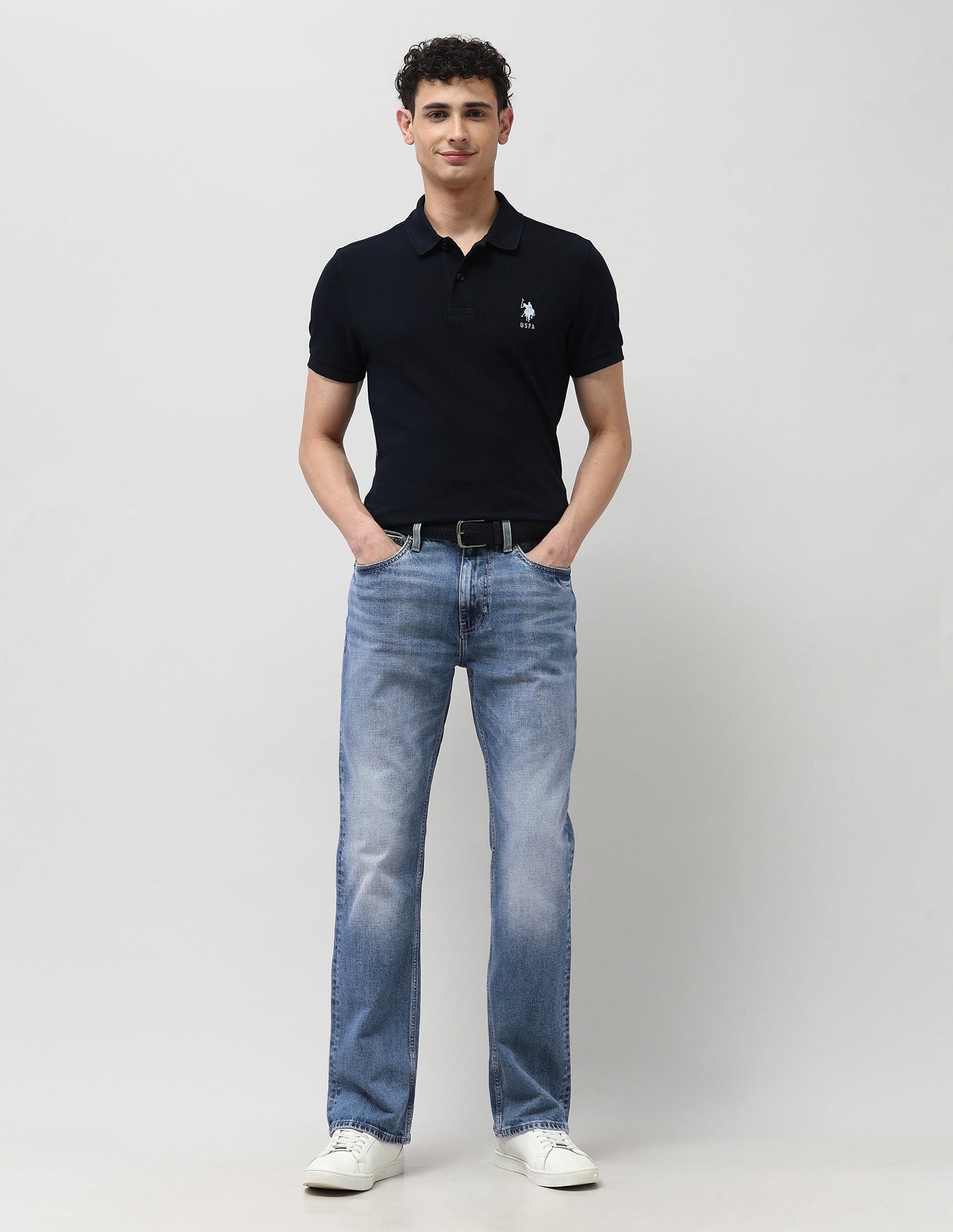 Connor Bootcut Blue Jeans Rags Wash - U.S. POLO ASSN. | Large