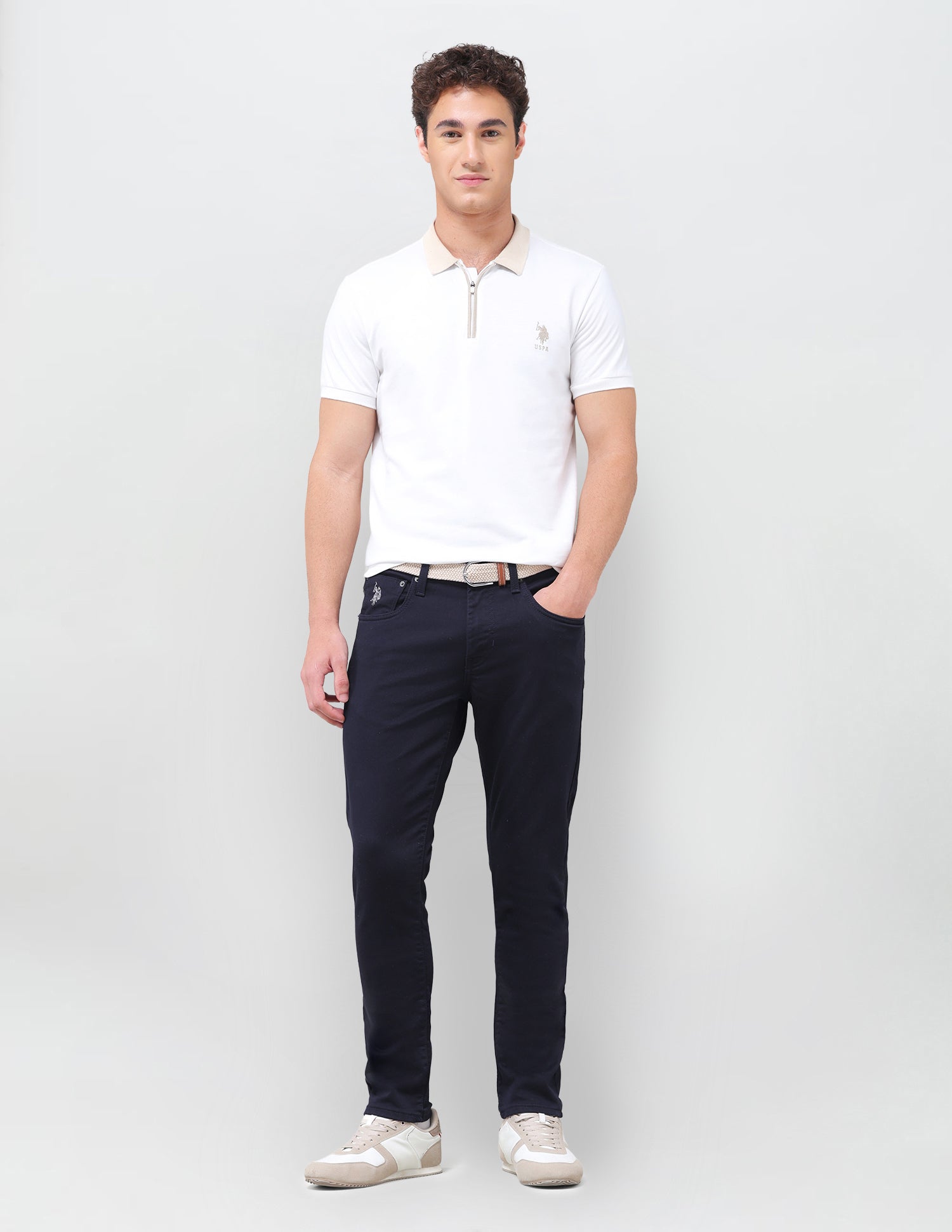 Henry Tapered Fit Blue Jeans Navy - U.S. Polo Assn. India | Large
