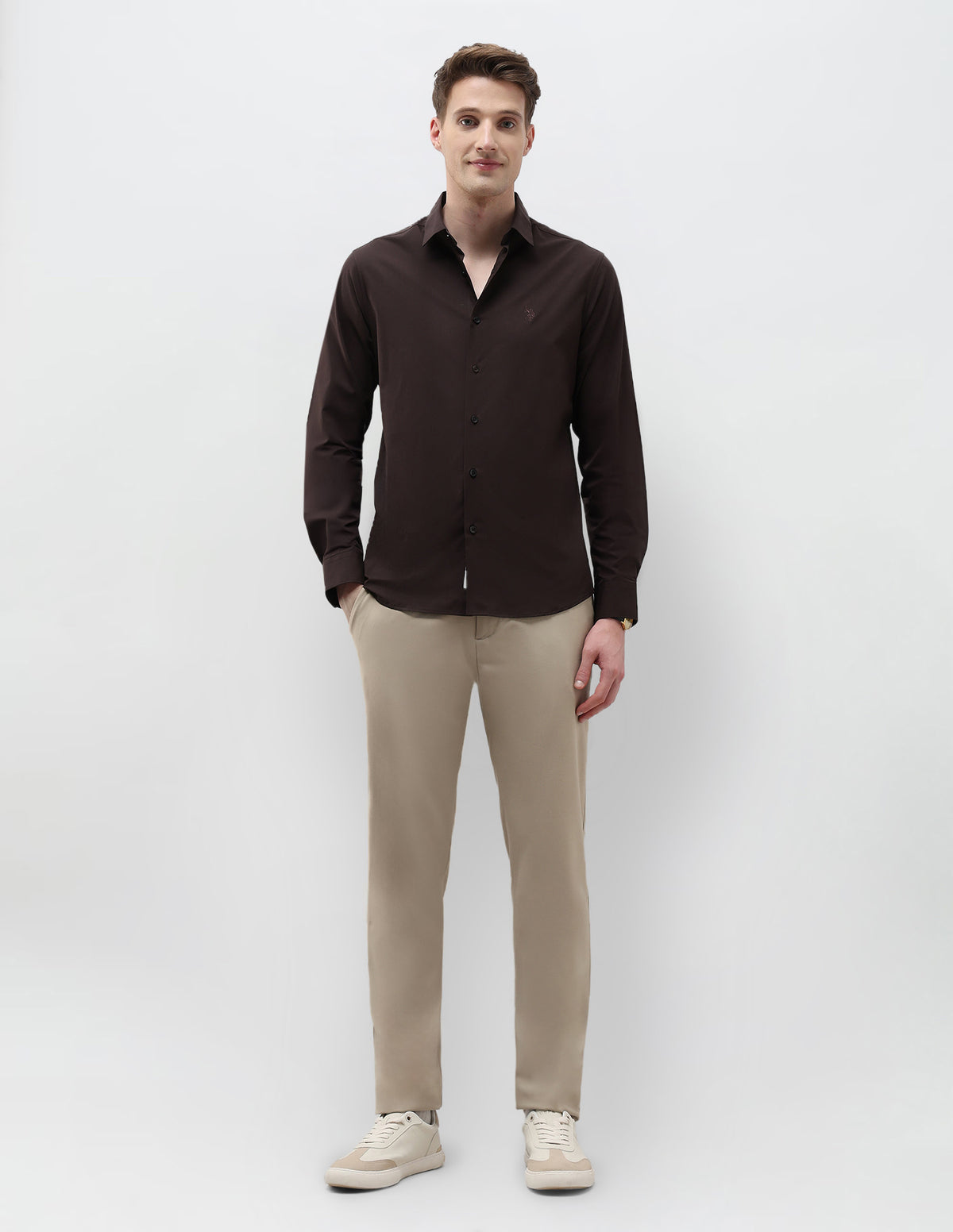 Solid Color Fit Solid Tailored Fit Shirt