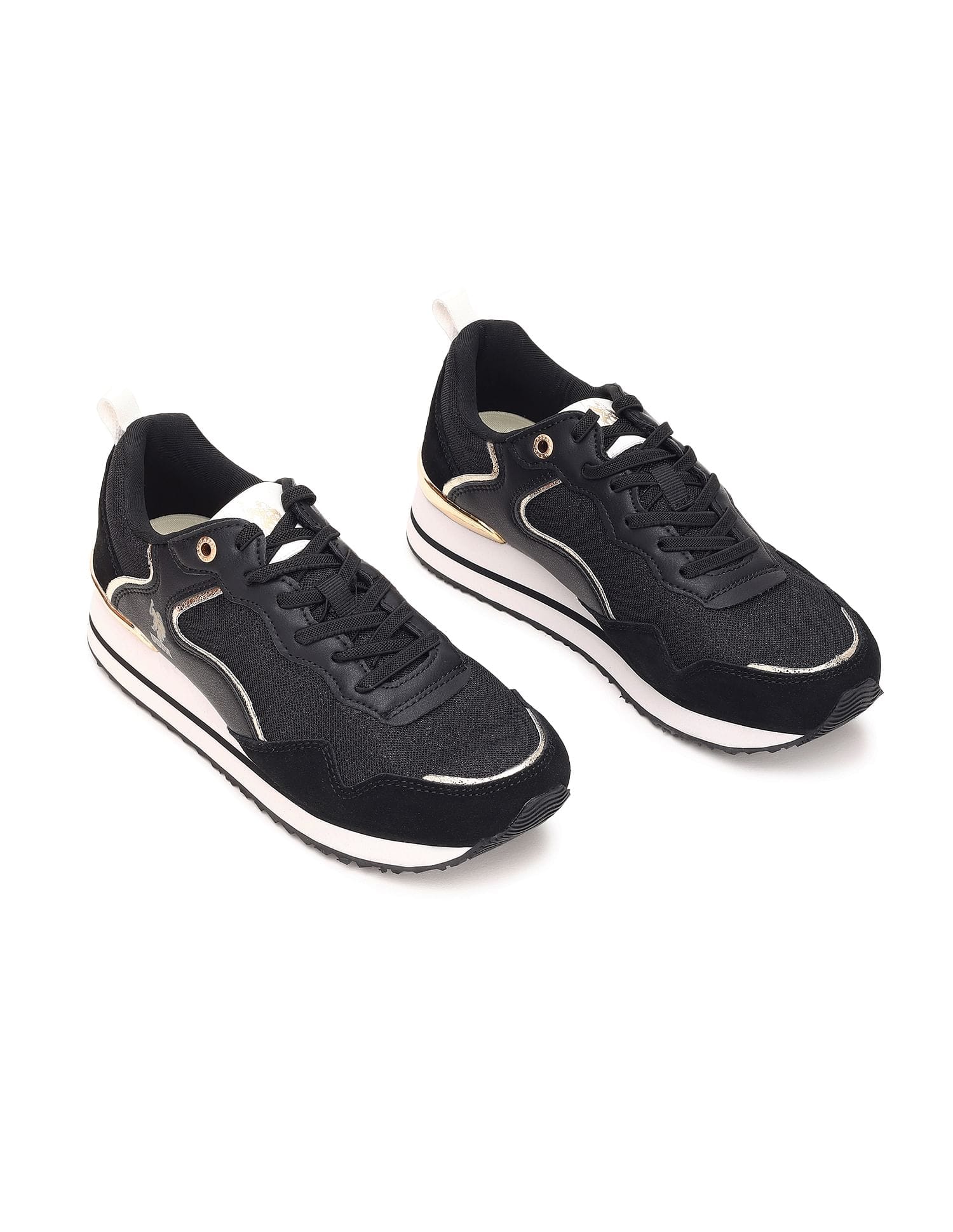 Women Metallic Zoe Sneakers Black - U.S. Polo Assn. India | Large