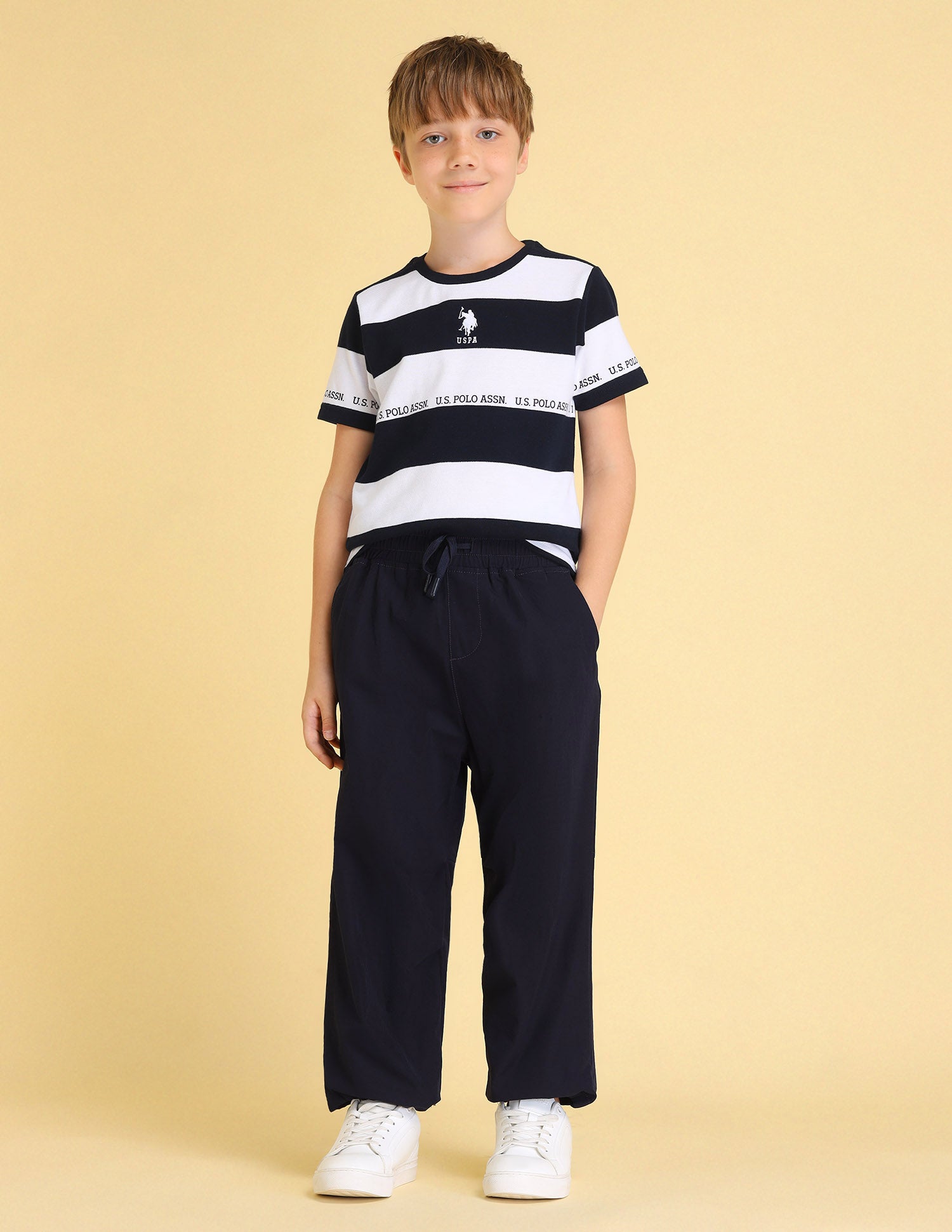 UKTRO0207 NAVY Boys Trousers Navy - U.S. POLO ASSN. | Large