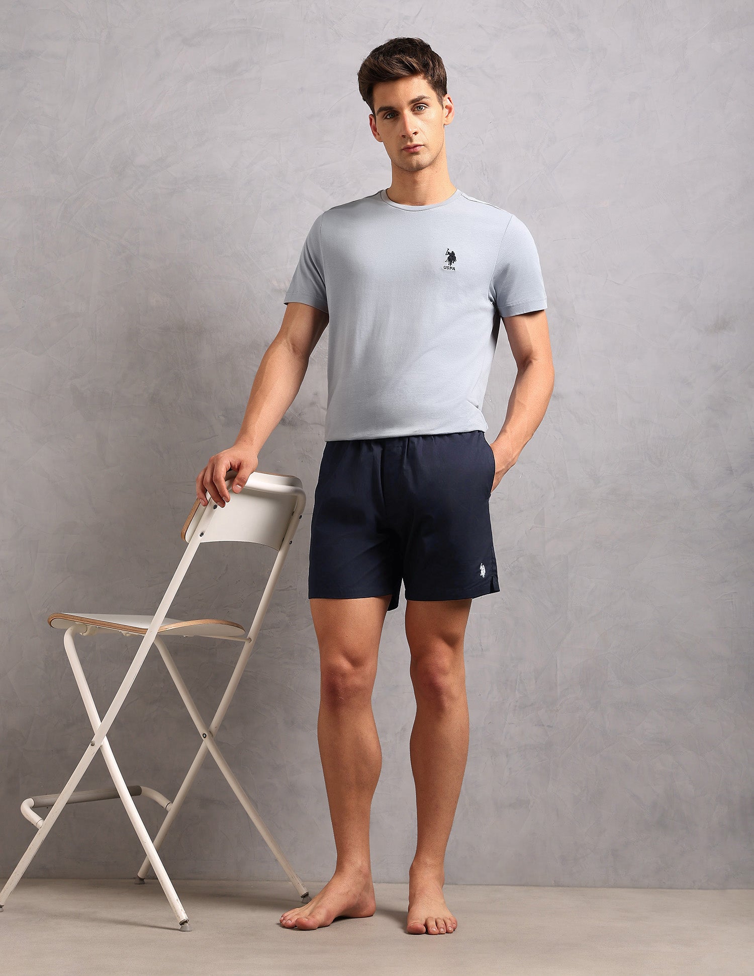 Solid Breathable OEX13 Boxers - Pack Of 1 Navy - U.S. Polo Assn. India | Large