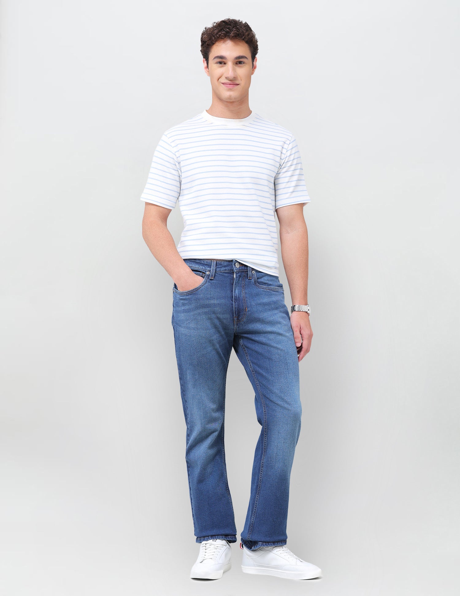 Connor Bootcut Fit Blue Jeans Mid Blue - U.S. Polo Assn. India | Large