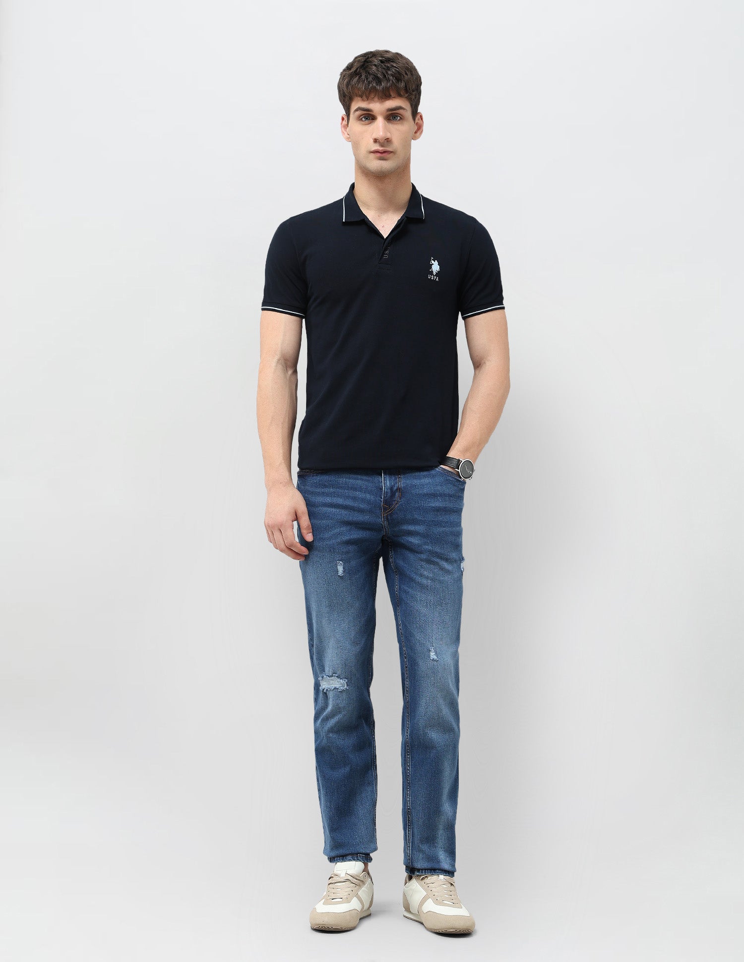 Shawn Relaxed Fit Blue Jeans Indigo - U.S. Polo Assn. India | Large