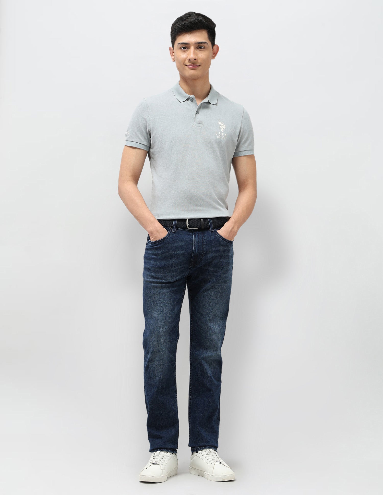 Harold Slim Straight Fit Blue Jeans Indigo - U.S. Polo Assn. India | Large
