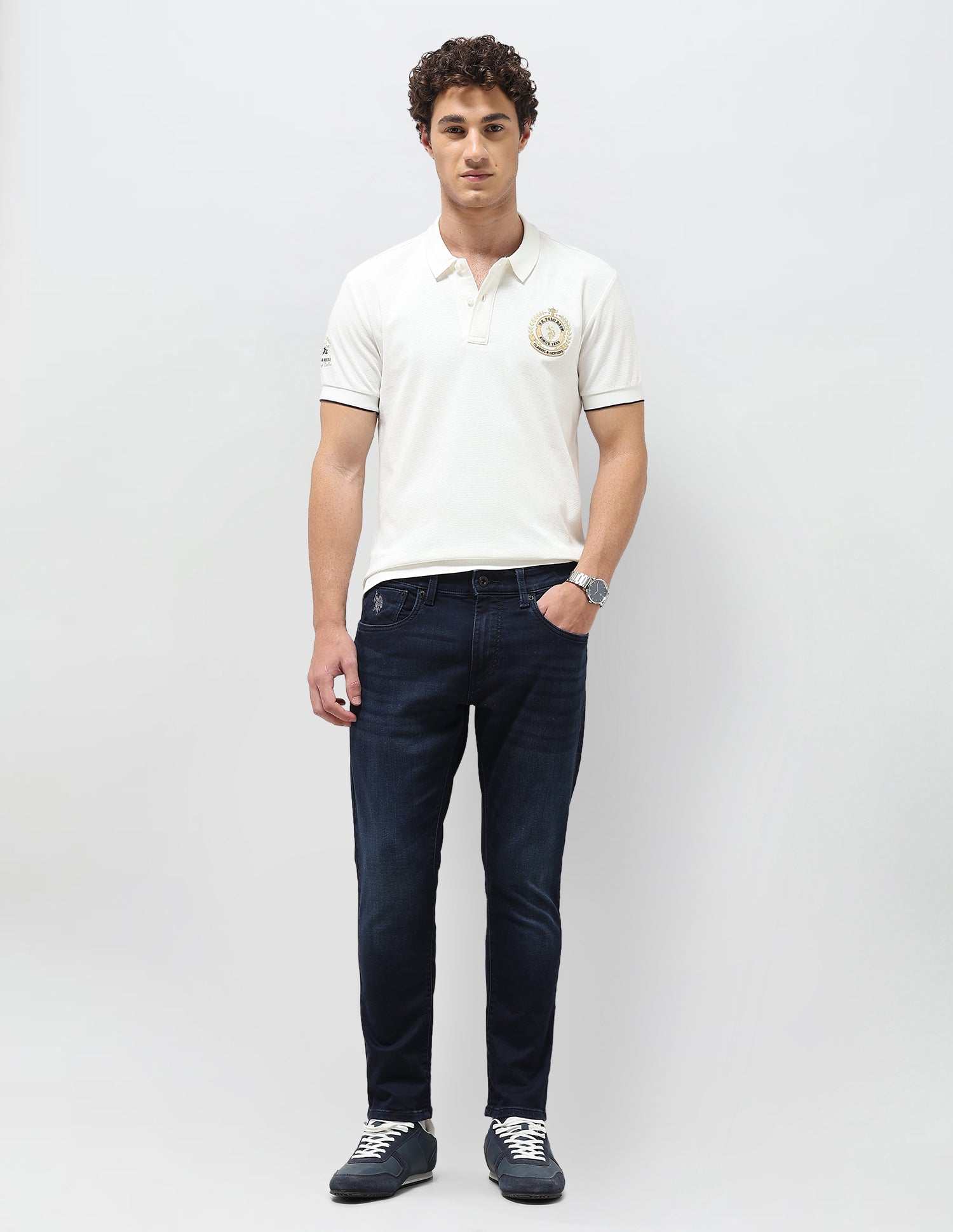 Henry Tapered Fit Blue Jeans Dark Blue - U.S. Polo Assn. India | Large