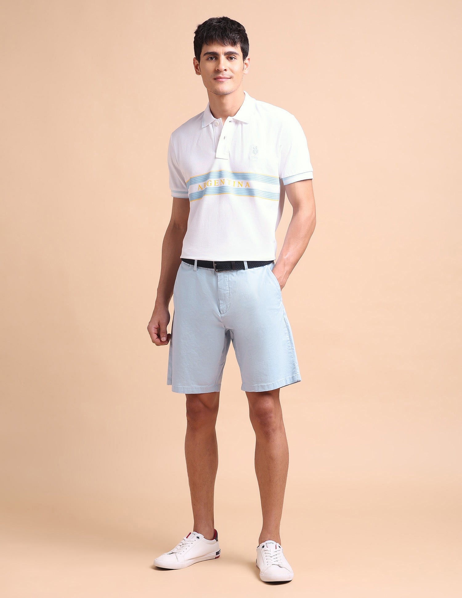 Slim Fit Iconic Number Polo Shirt White - U.S. POLO ASSN. | Large