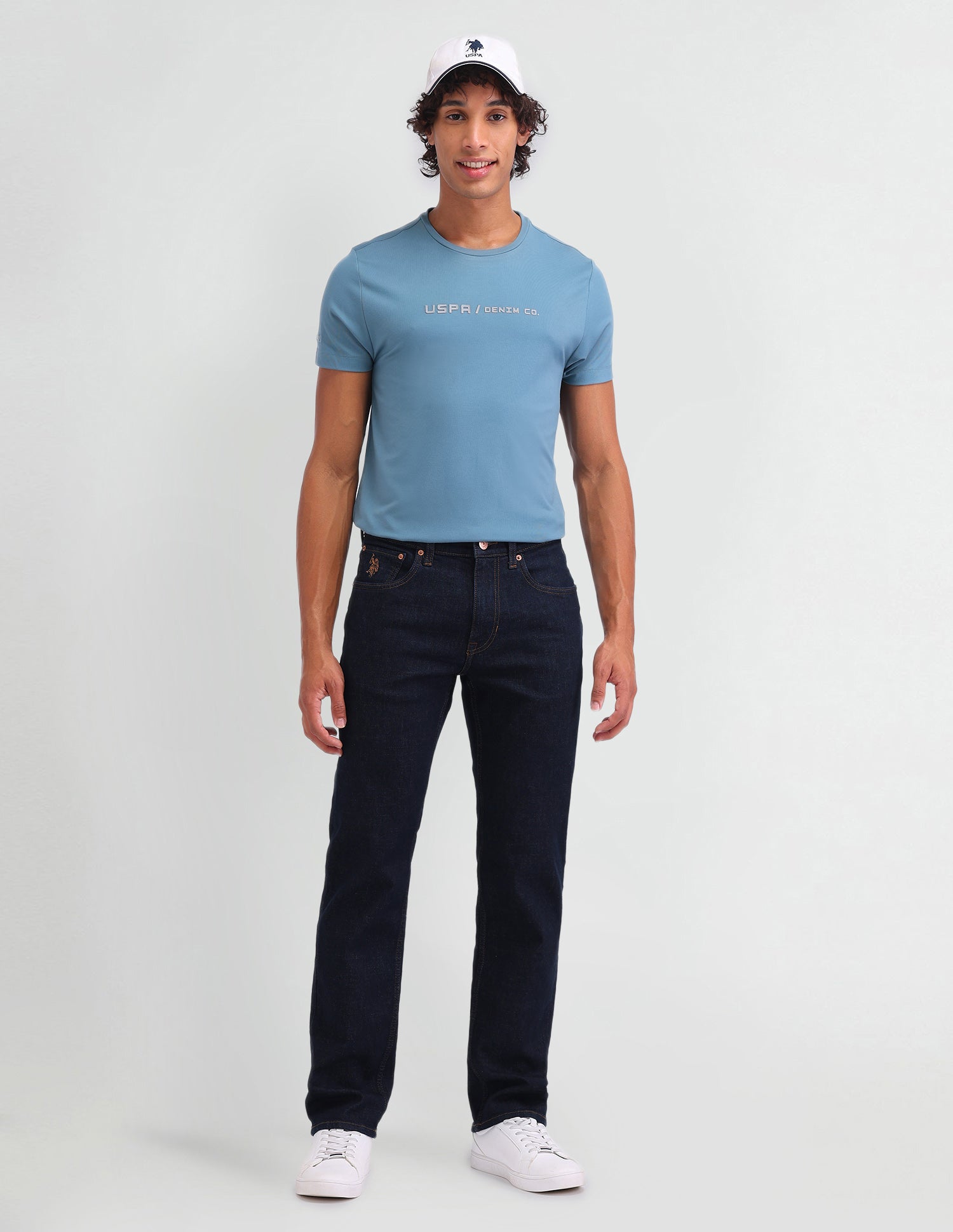 Harold Slim Straight Fit Blue Jeans Dark Wash - U.S. POLO ASSN. | Large