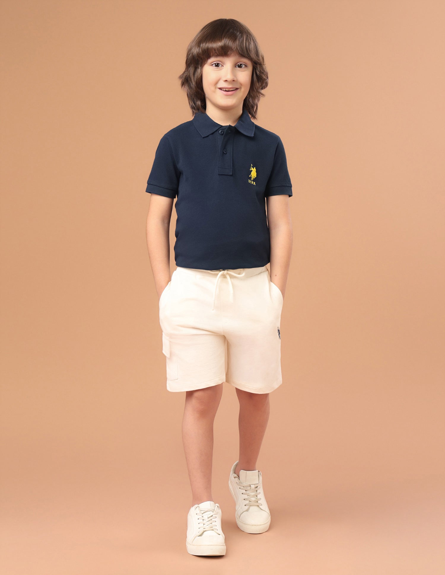 Solid Regular Fit Polo Shirt Navy - U.S. Polo Assn. India | Large