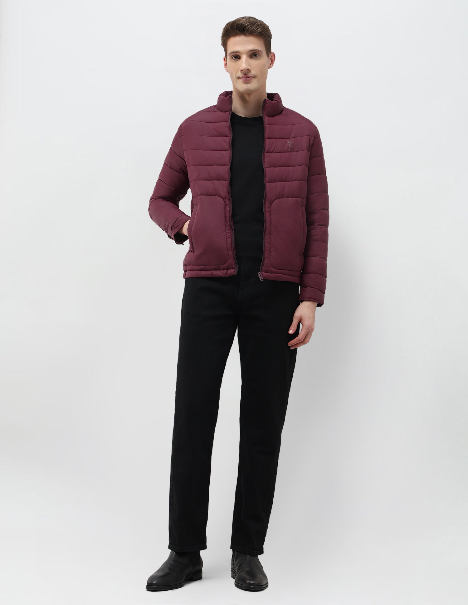 Packable Puffer Jacket Wine - U.S. Polo Assn. India | Large