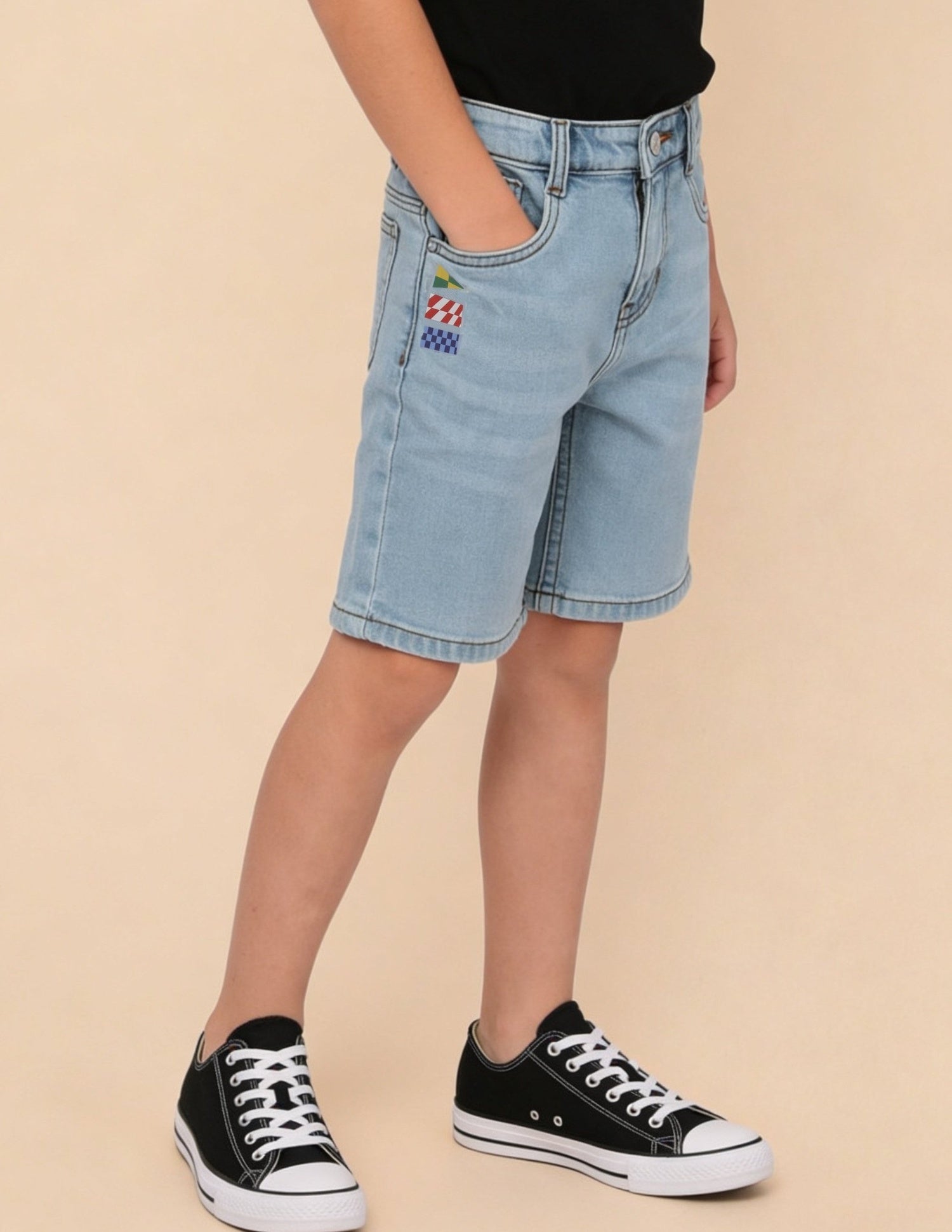 Mid Rise Regular Fit Denim Shorts Light Blue - U.S. Polo Assn. India | Large