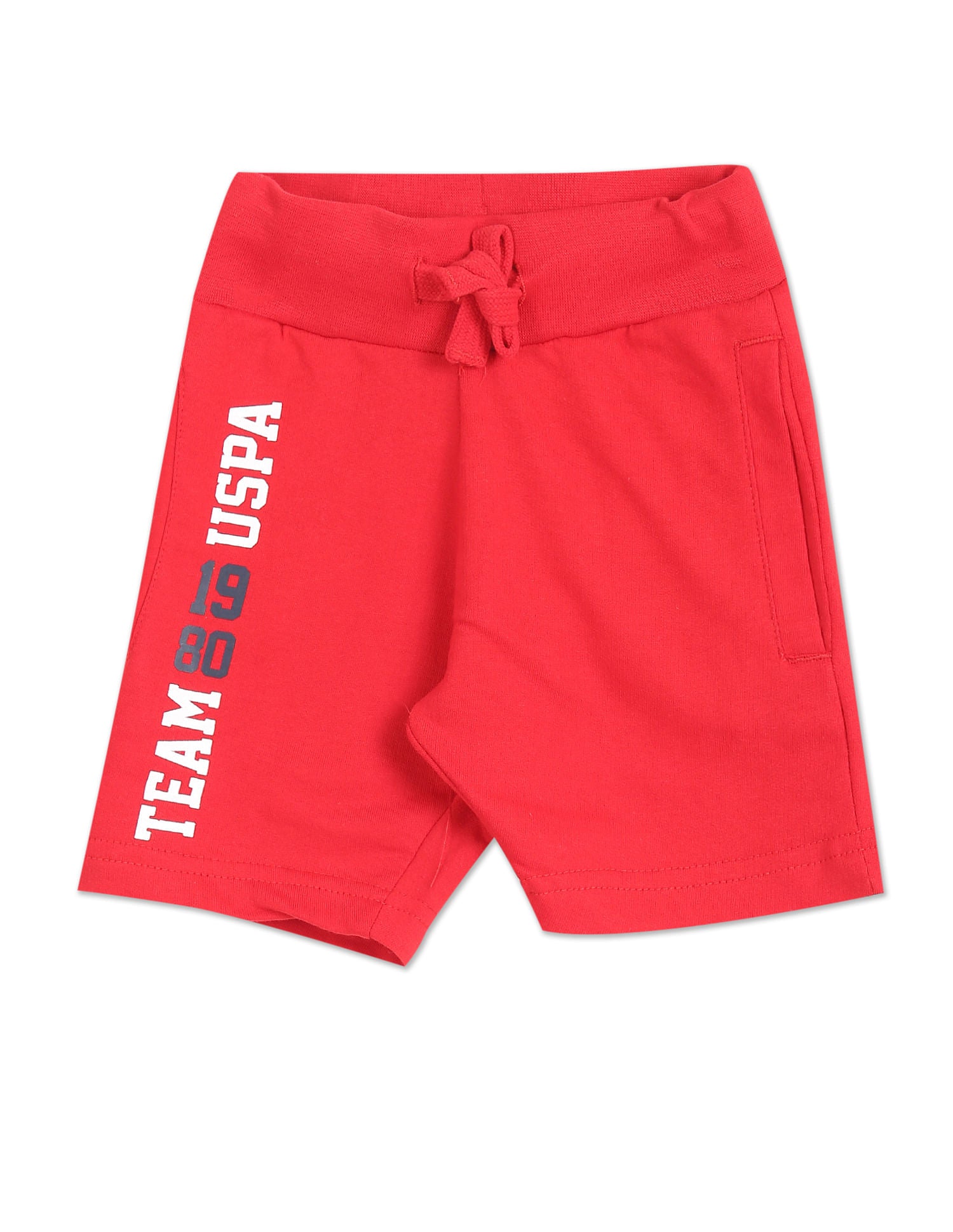 Boys Assorted Mid Rise Knit Shorts - Pack Of 2 Grey and Red - U.S. Polo Assn. India | Large