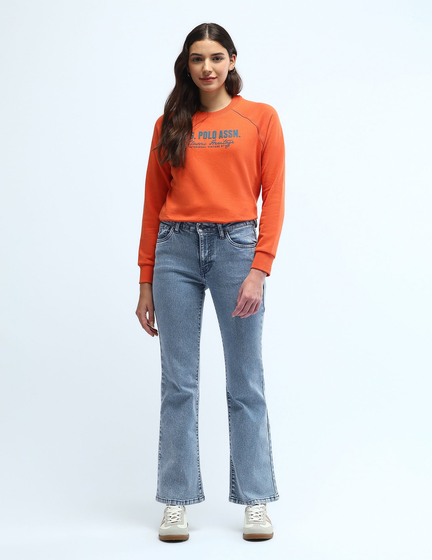 Mid Rise Regular Bootcut Jeans Blue - U.S. Polo Assn. India | Large