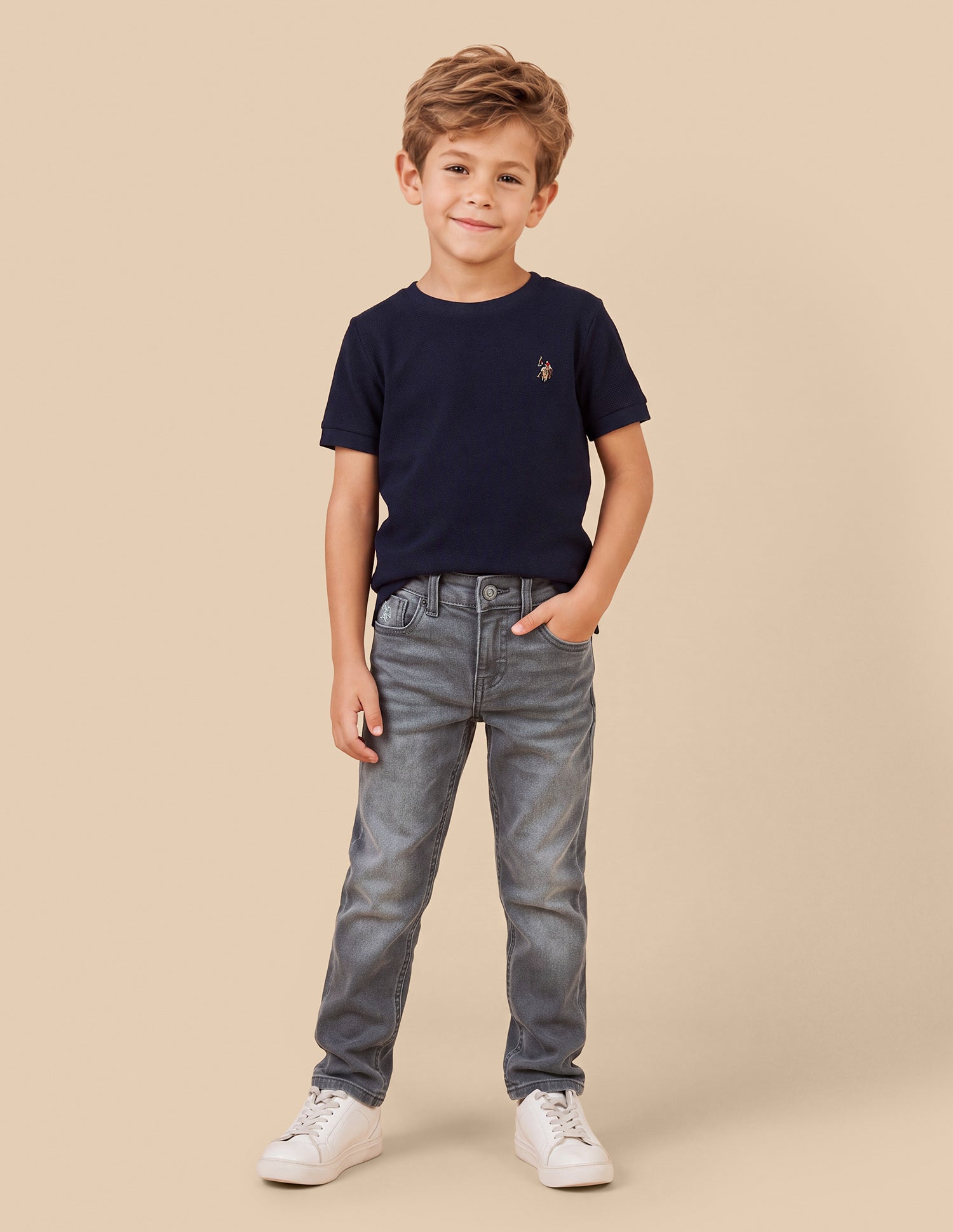 Slim Fit Grey Jeans Grey - U.S. Polo Assn. India | Large