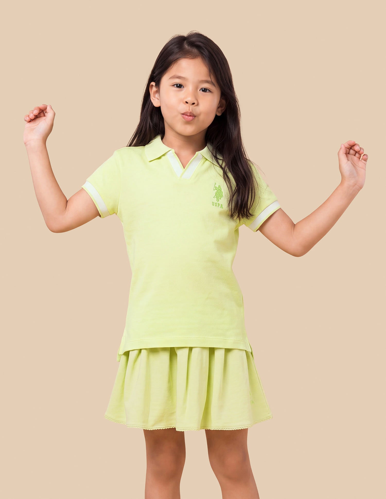 Solid Relaxed Fit Polo Shirt Green - U.S. Polo Assn. India | Large