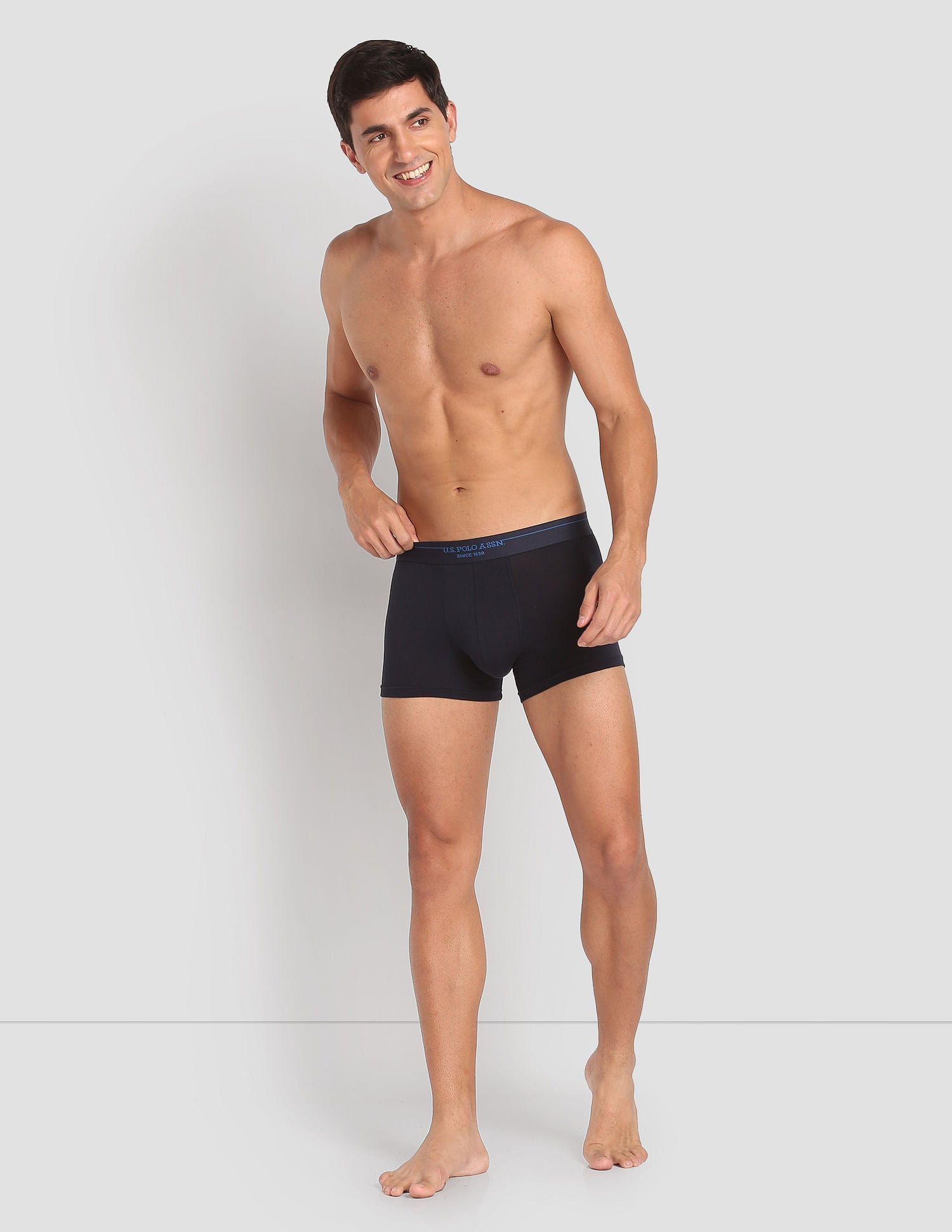 Modal Cotton Stretch Antibacterial PT003 Premium Trunks - Pack Of 1 Navy - U.S. POLO ASSN. | Large