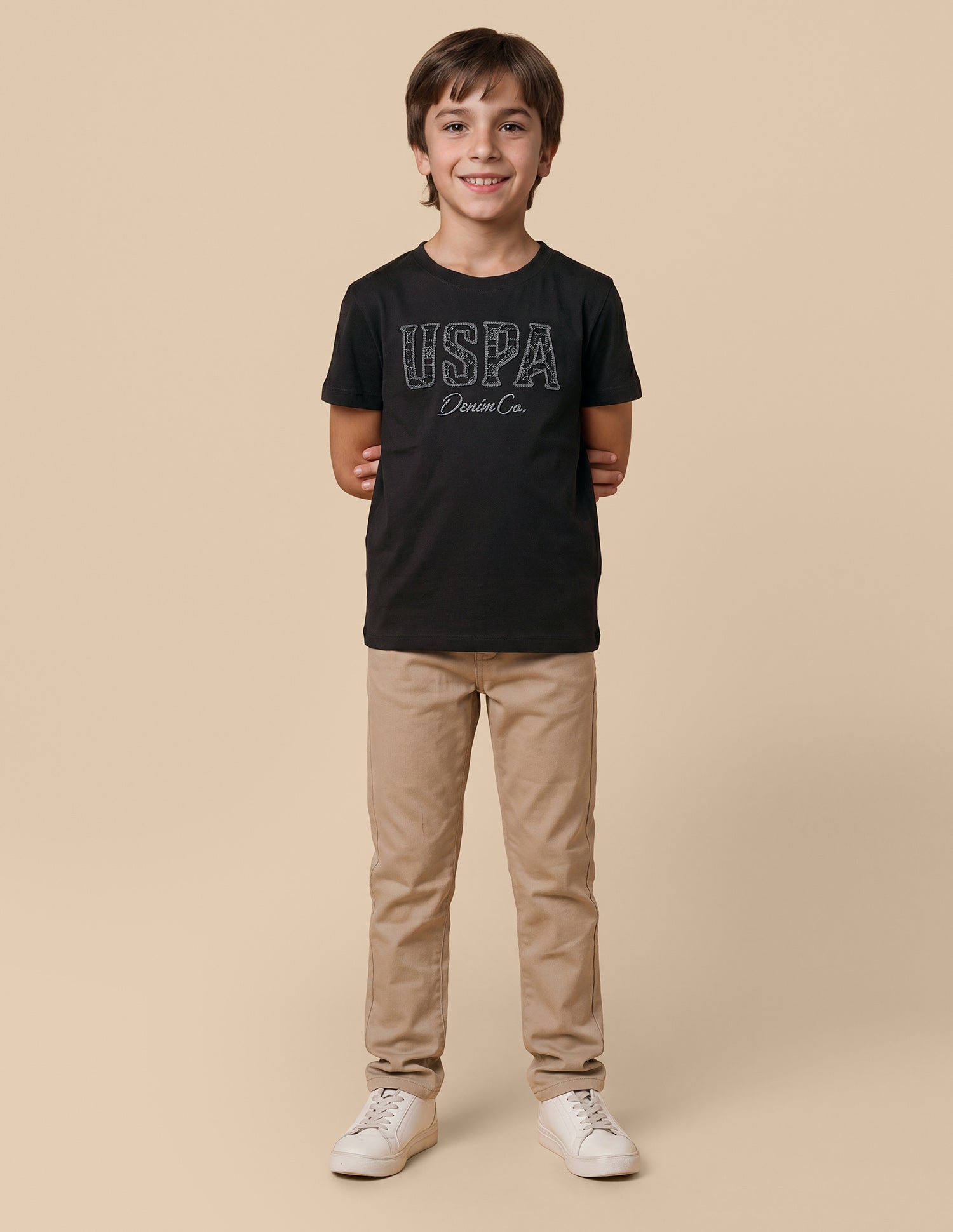 Brand Embroidered Regular Fit T-Shirt Black - U.S. Polo Assn. India | Large