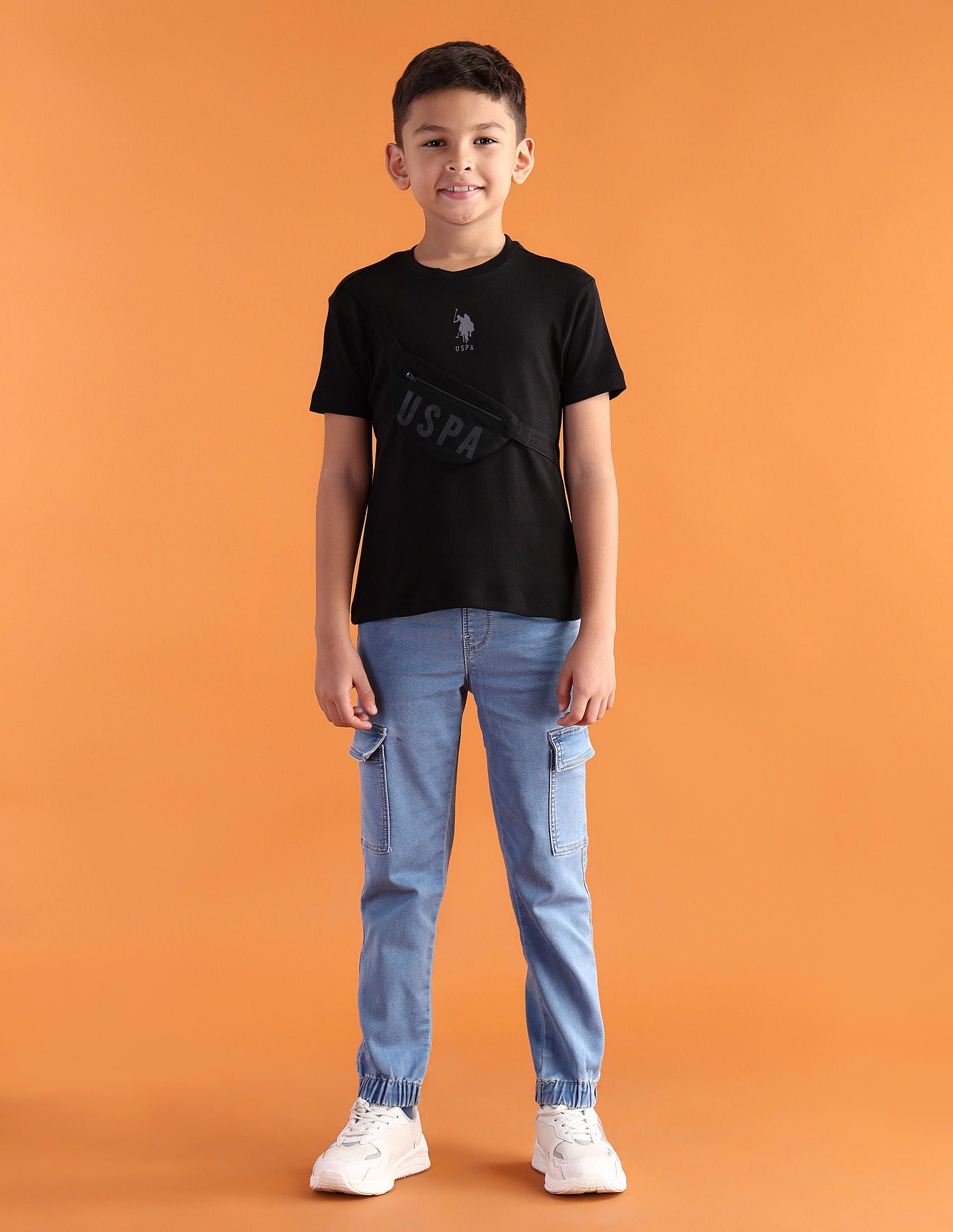 Regular fit Solid T-Shirts Black - U.S. Polo Assn. India | Large