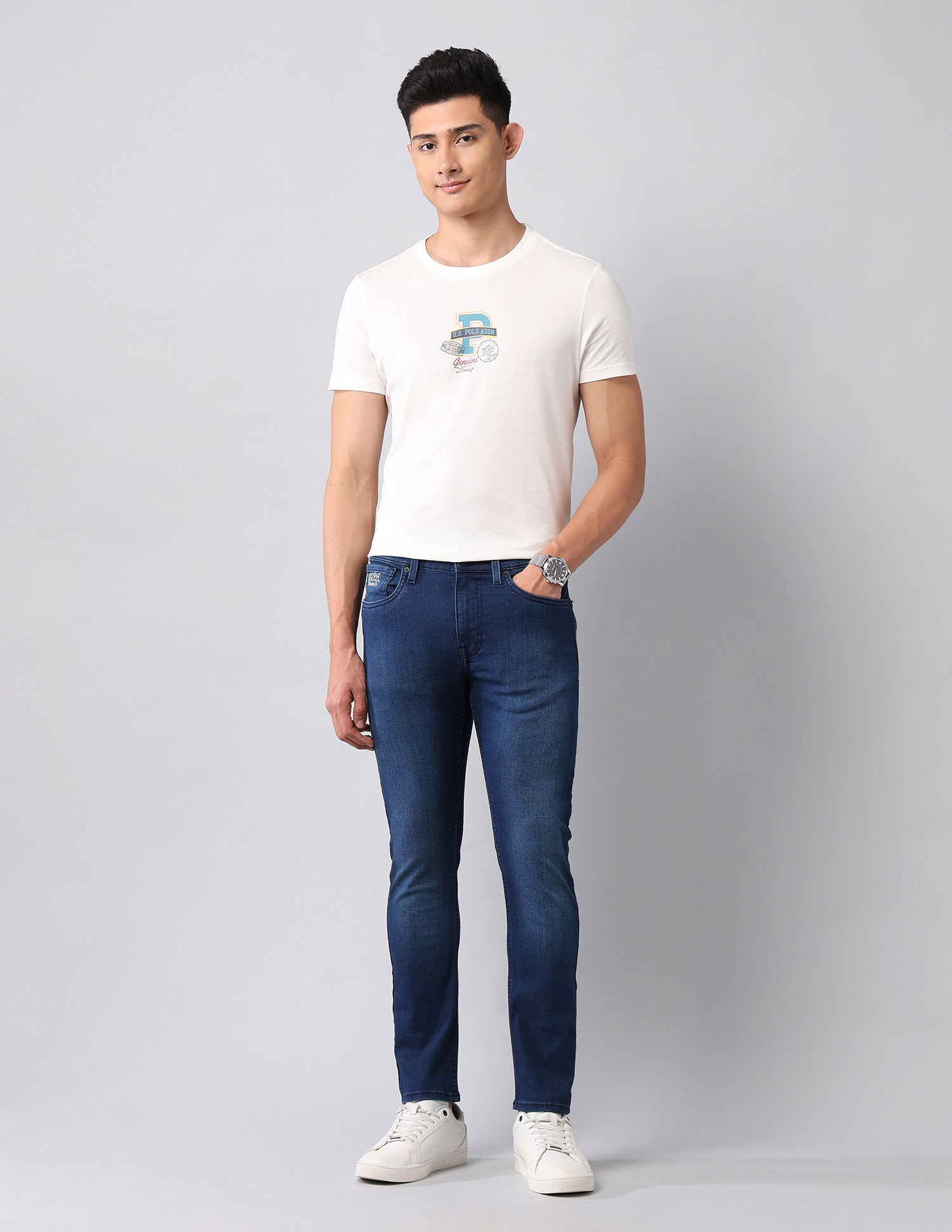 Henry Tapered Fit Blue Jeans Blue - U.S. Polo Assn. India | Large