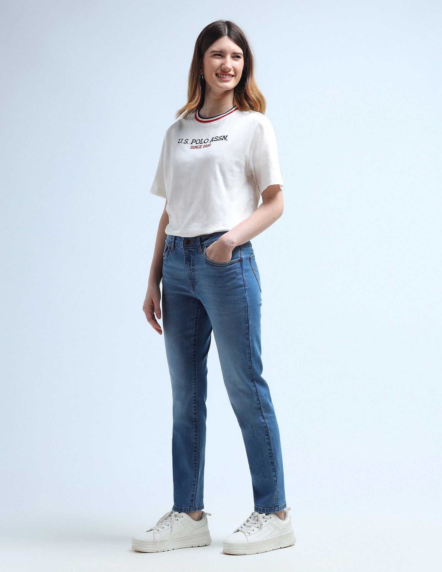 Mid Rise Slim Fit Jeans Blue - U.S. POLO ASSN. | Large