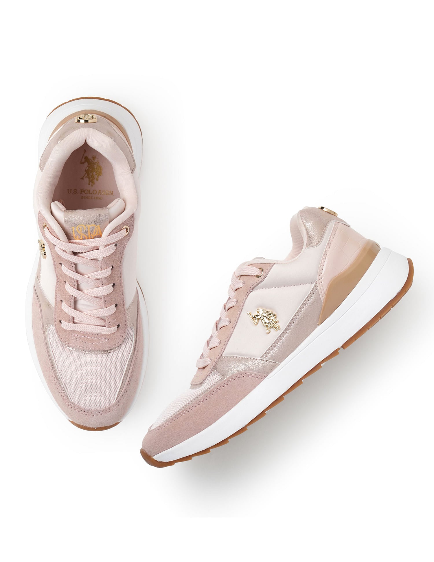 Women Colour Block Carrie Sneakers Pink - U.S. Polo Assn. India | Large