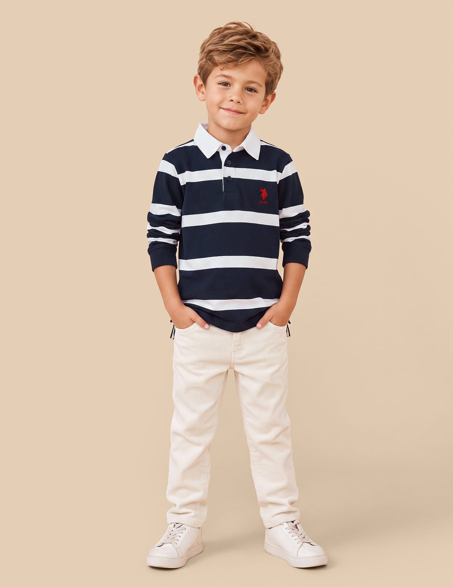 Horizontal Striped Regular Fit Polo Shirt Blue - U.S. Polo Assn. India | Large