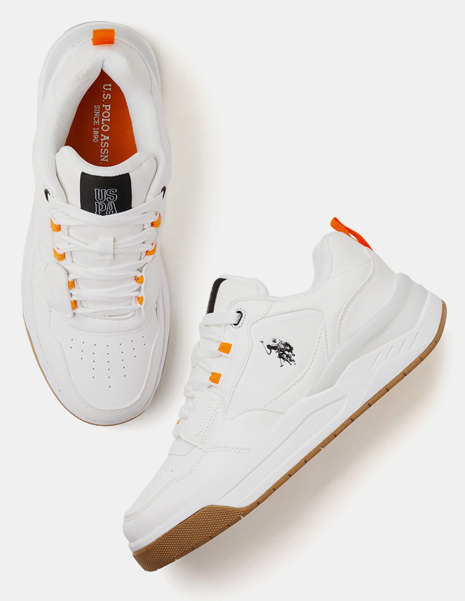 Men Low Top Vander Sneakers White - U.S. Polo Assn. India | Large