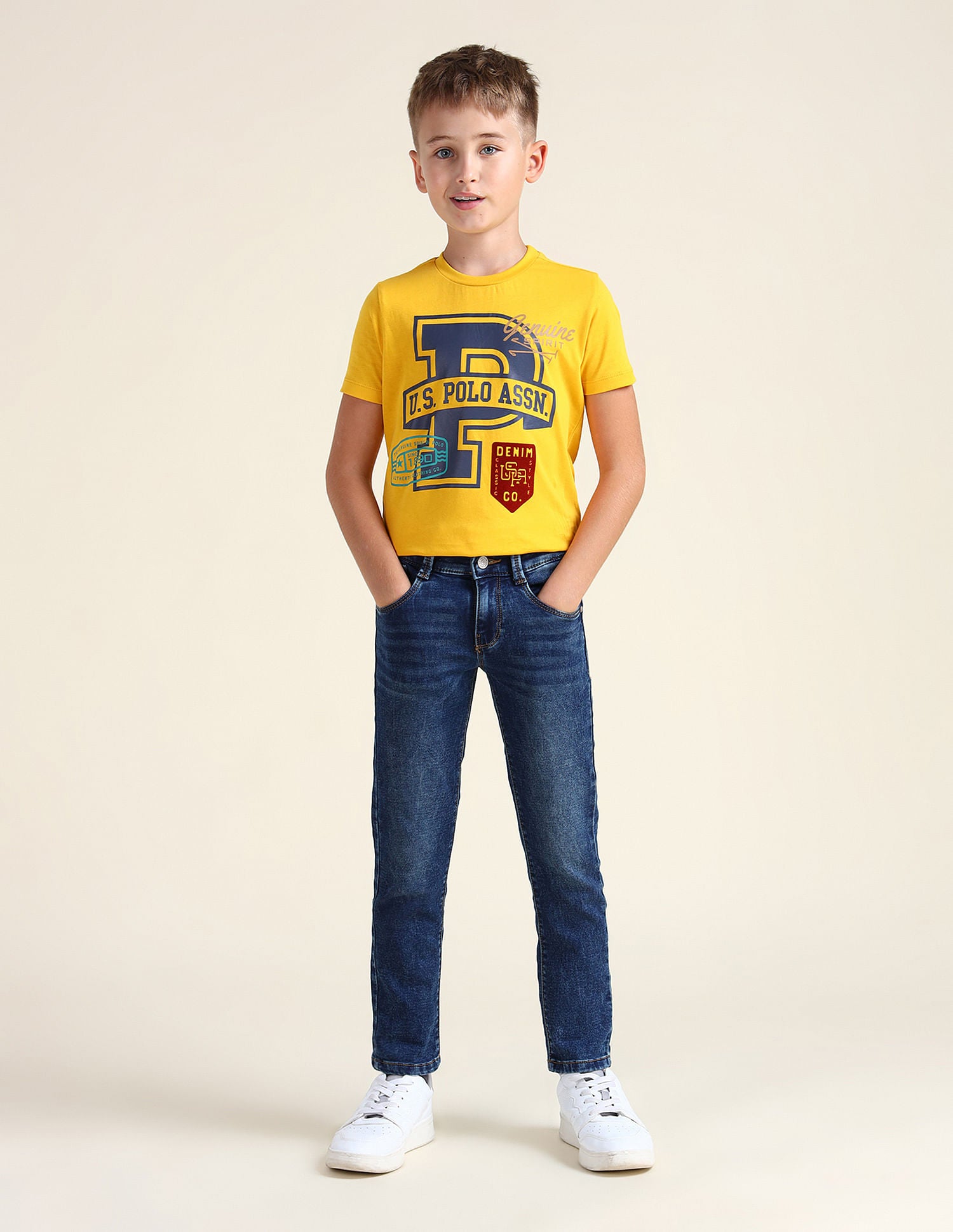 Slim Fit Stone washed Jeans Blue - U.S. POLO ASSN. | Large